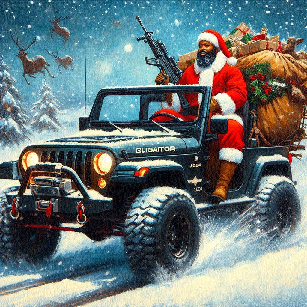 Jeep Gladiator Merry Christmas! TJBlackSanta