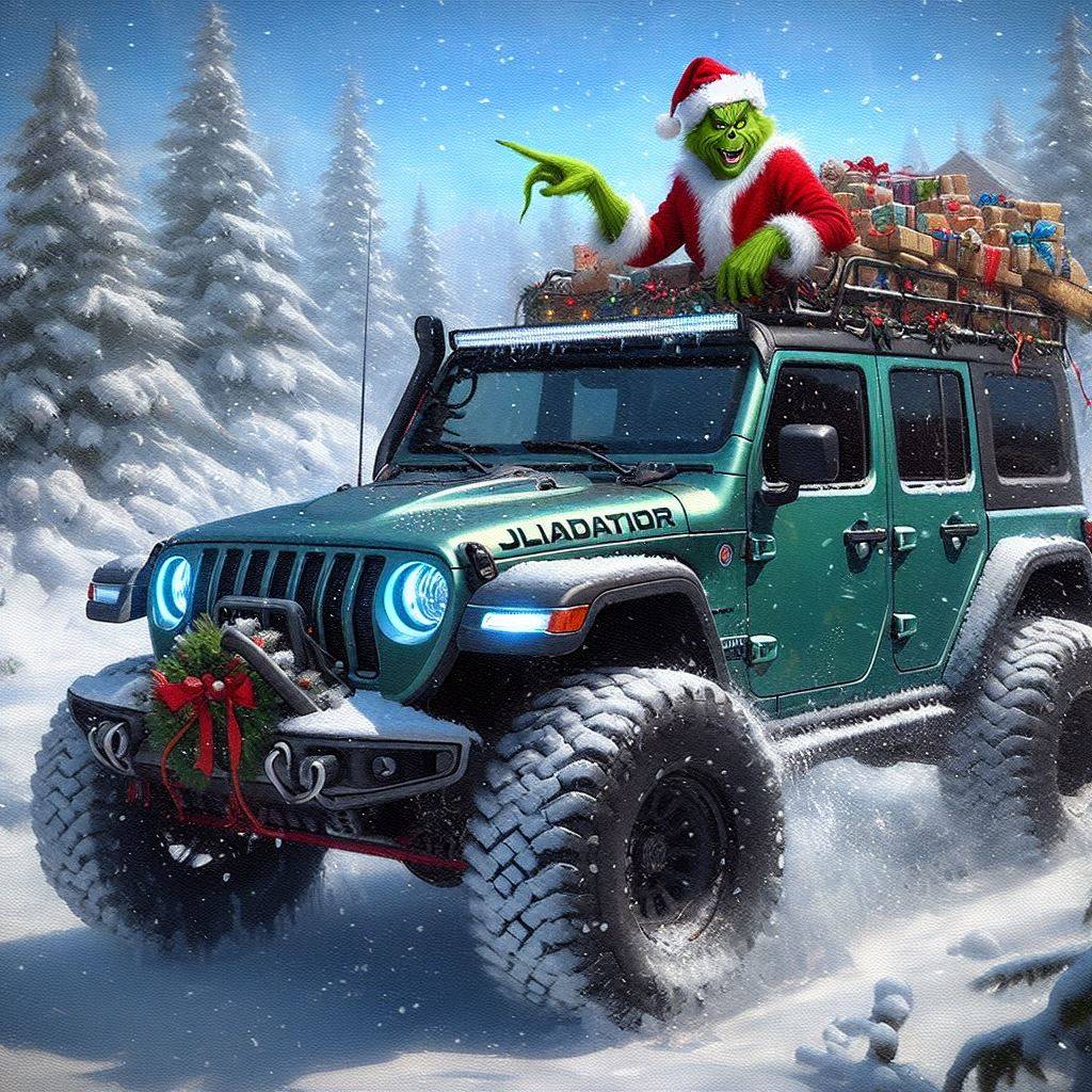 Jeep Gladiator Merry Christmas! BikiniGrinchWrangler