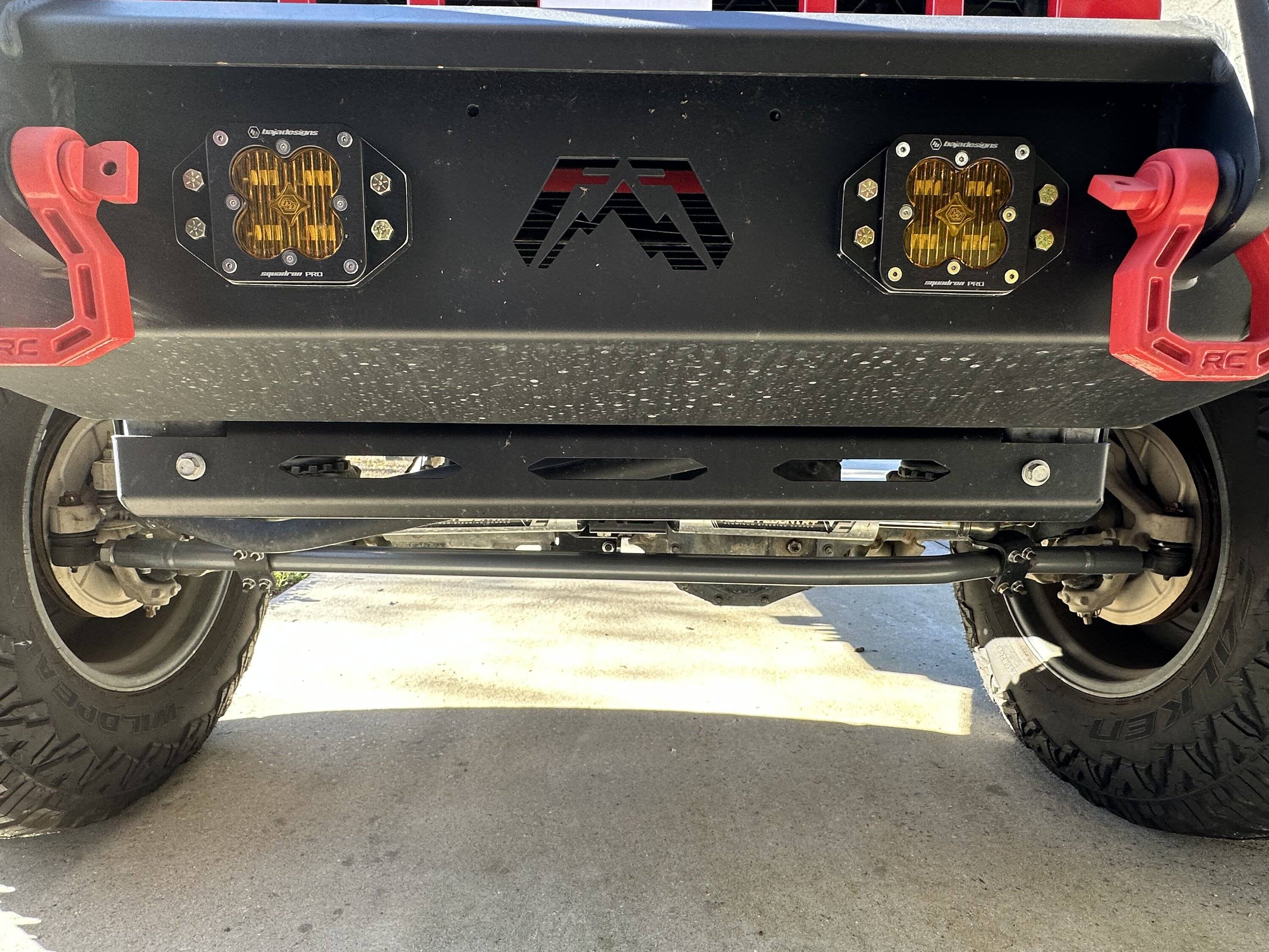Jeep Gladiator FabFours stubby bumper with fog lights and sway bar cover IMG_0775
