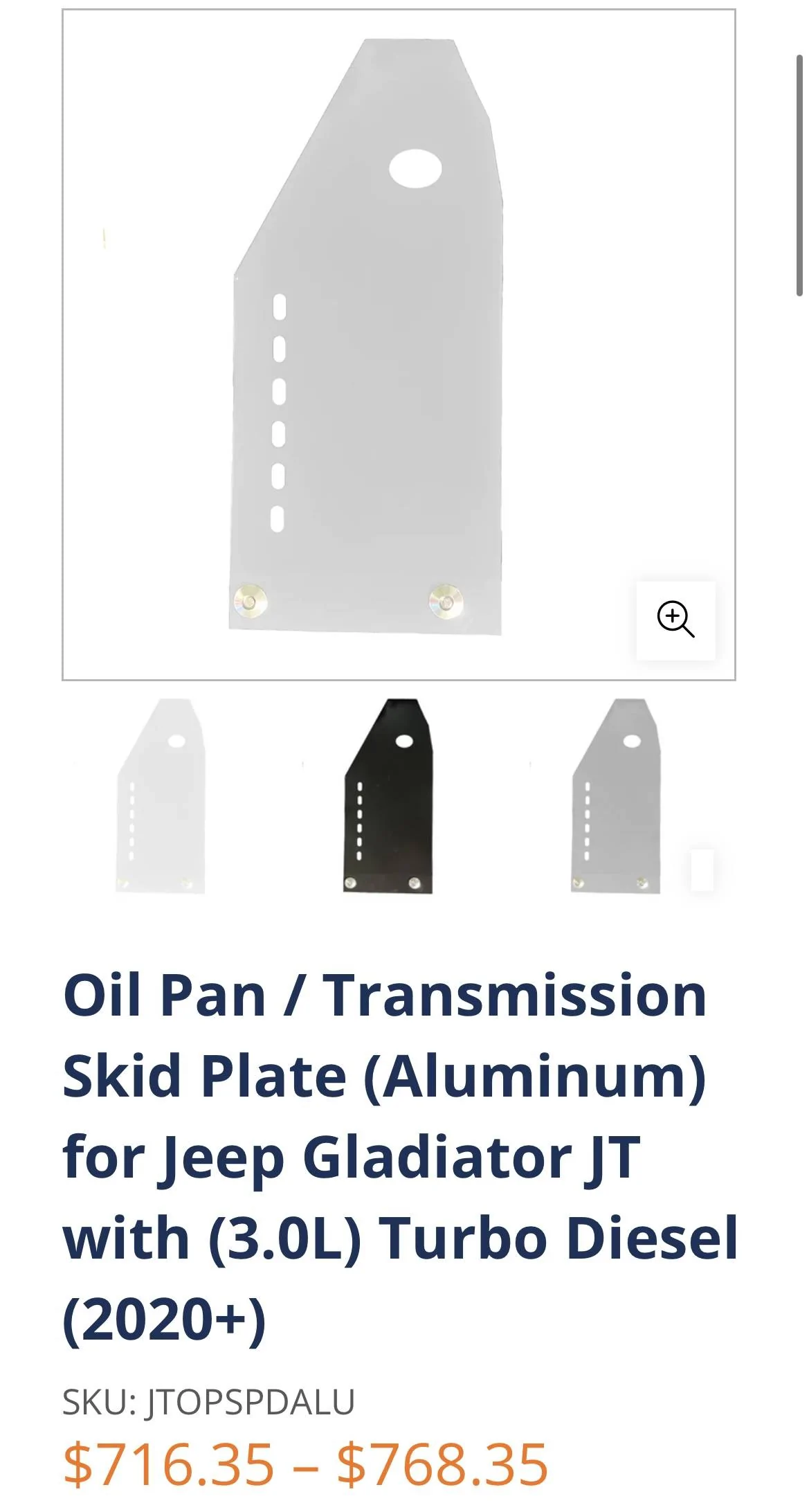 Jeep Gladiator Mountain Off Road Enterprises JT Aluminum Oil Pan / Transmission Skid Plate  BRAND NEW IMG_2560