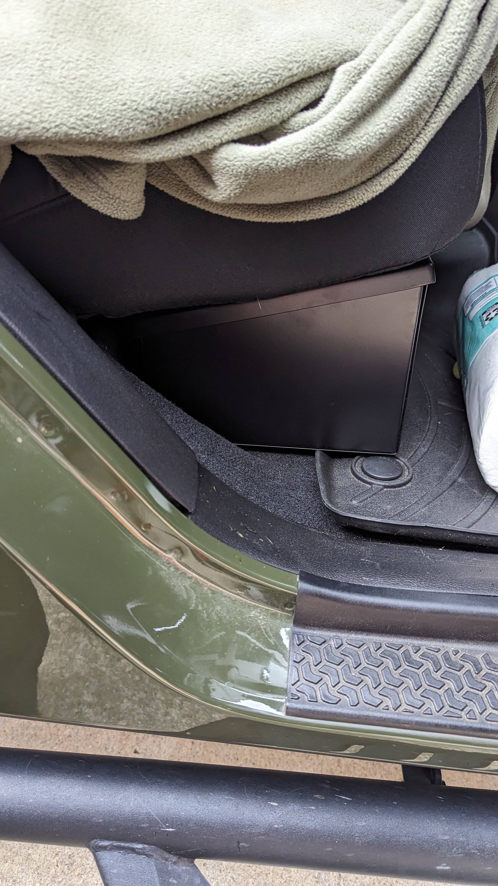 Jeep Gladiator Rockman Fabrications LLC Jeep Gladiator Underseat Storage Box PXL_20231229_184738013