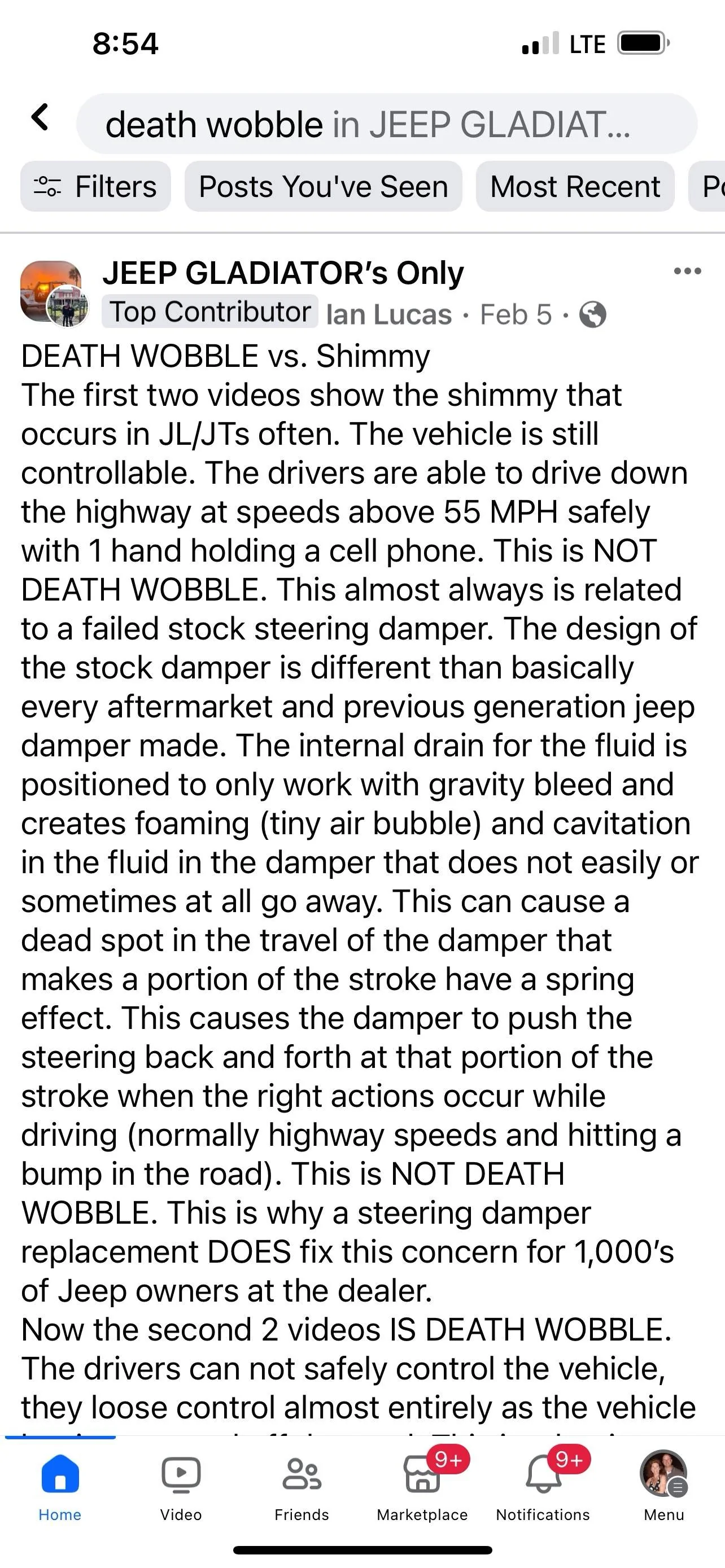 Jeep Gladiator Brand Spanking NEW Death Wobble on way home... Screensho