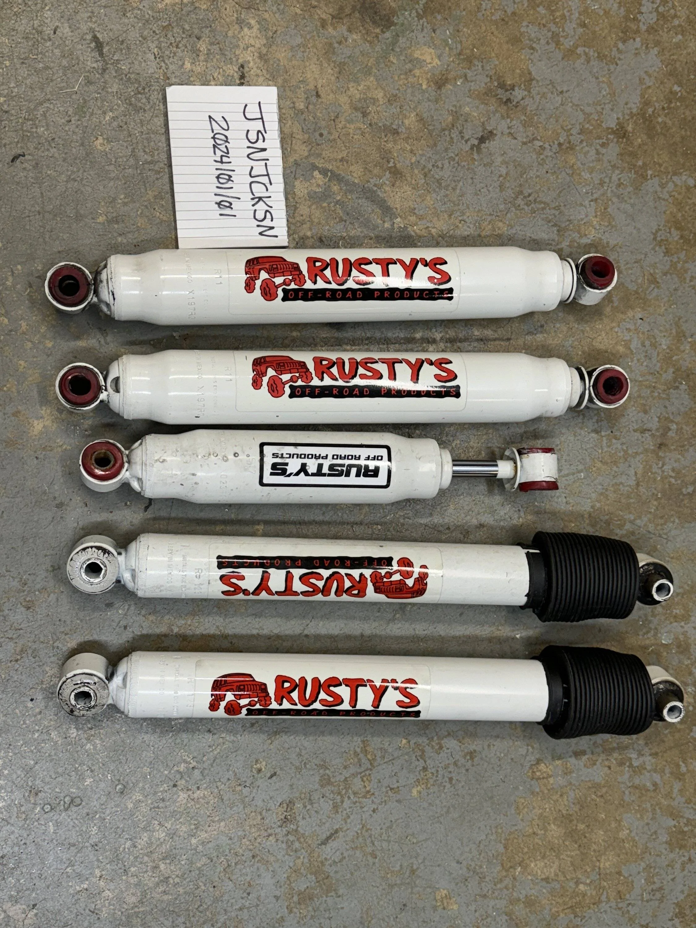 Jeep Gladiator Rusty’s Off Road Shocks for 2 inch lift & steering stabilizer -  used for 6 months IMG_5727