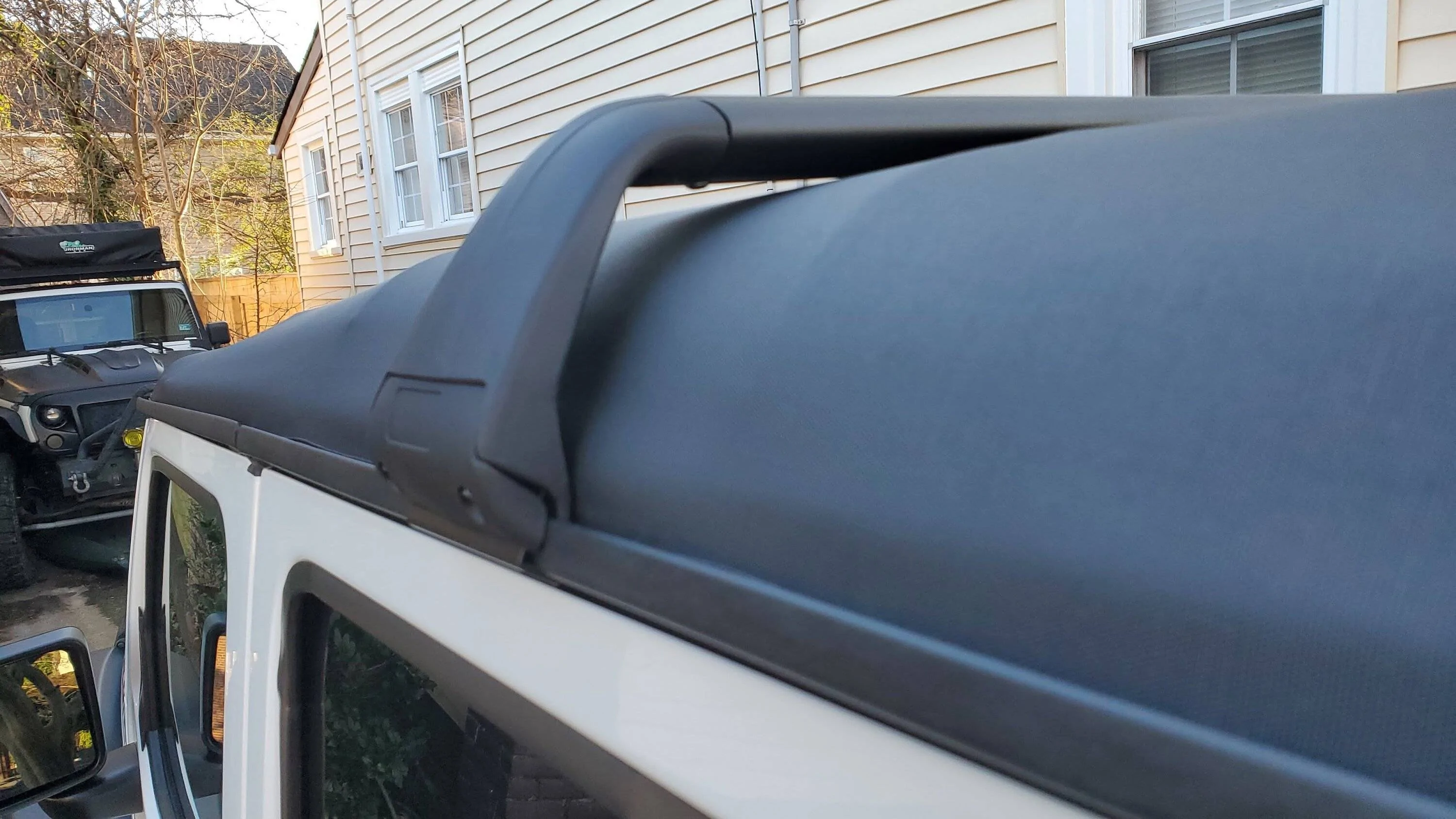 Jeep Gladiator Cheap Roof Rack Rails for soft top. With pics. 5
