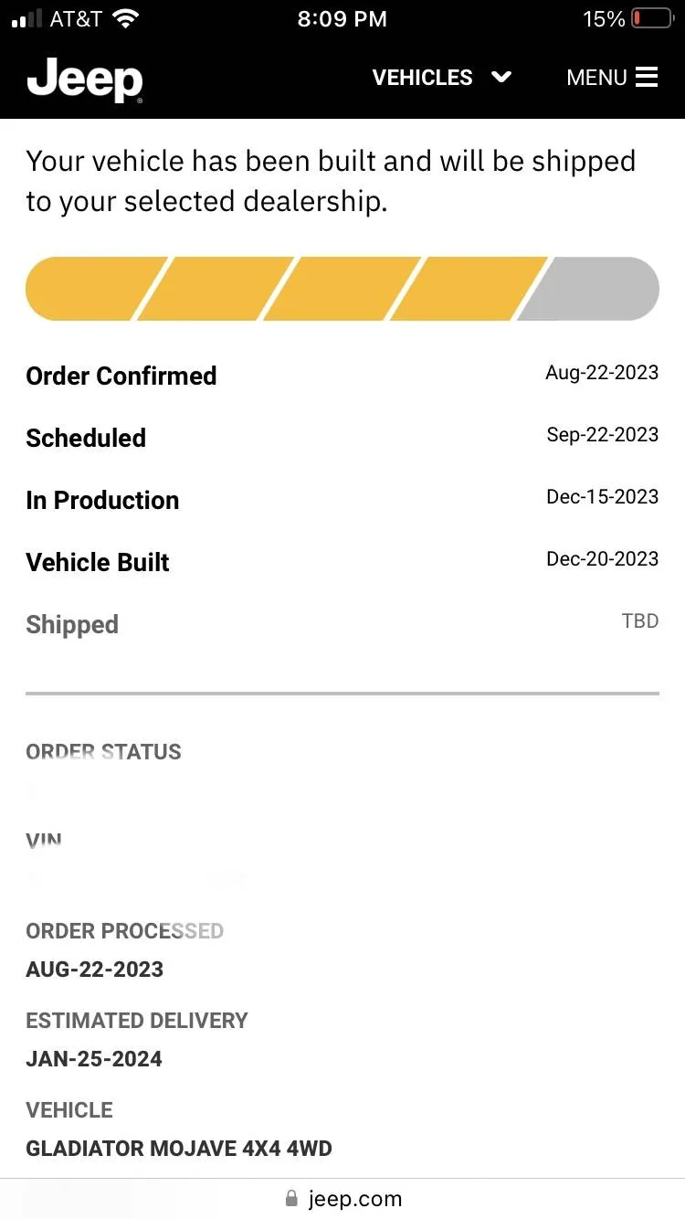 Jeep Gladiator 2023 Jeep Gladiator Order…What step are you in? IMG_5280
