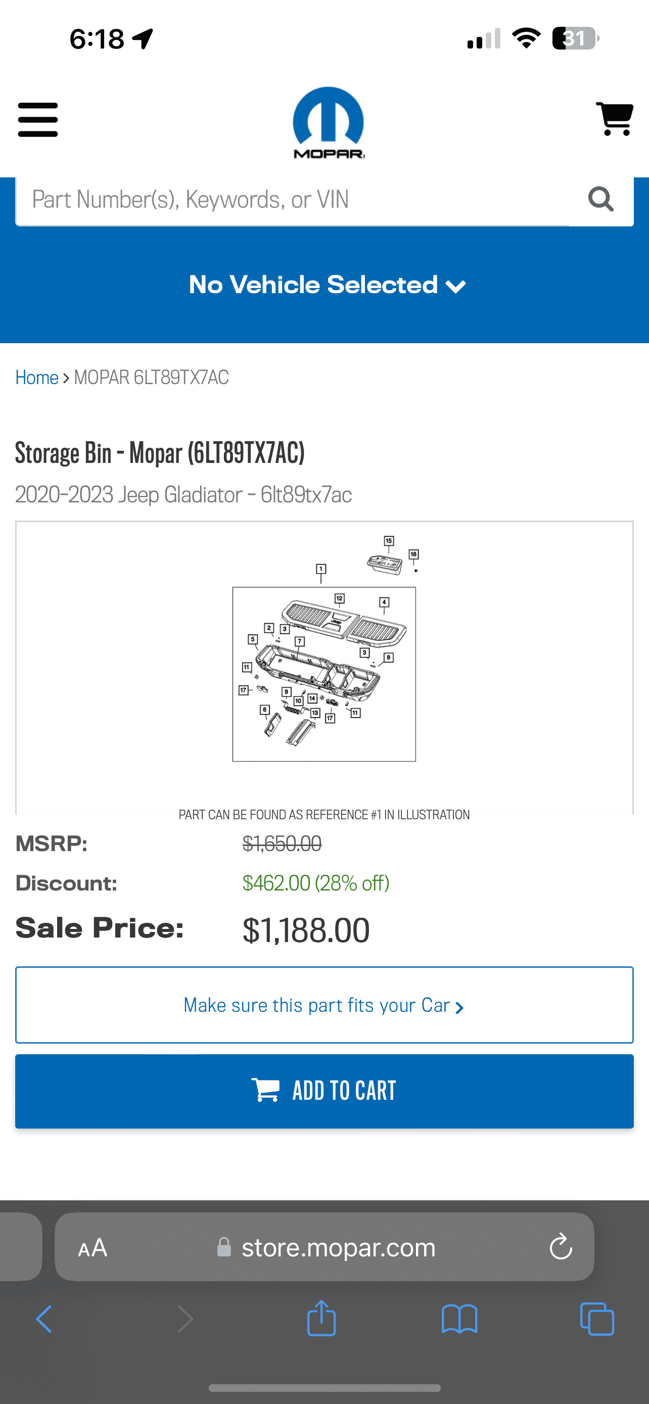 Jeep Gladiator Underseat Storage Box IMG_2951