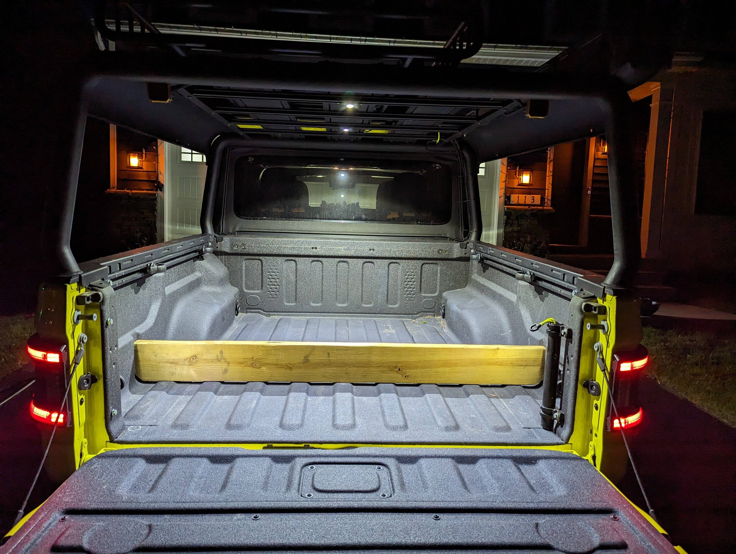 Jeep Gladiator Adding extra lights to the bed PXL_20240113_225428233