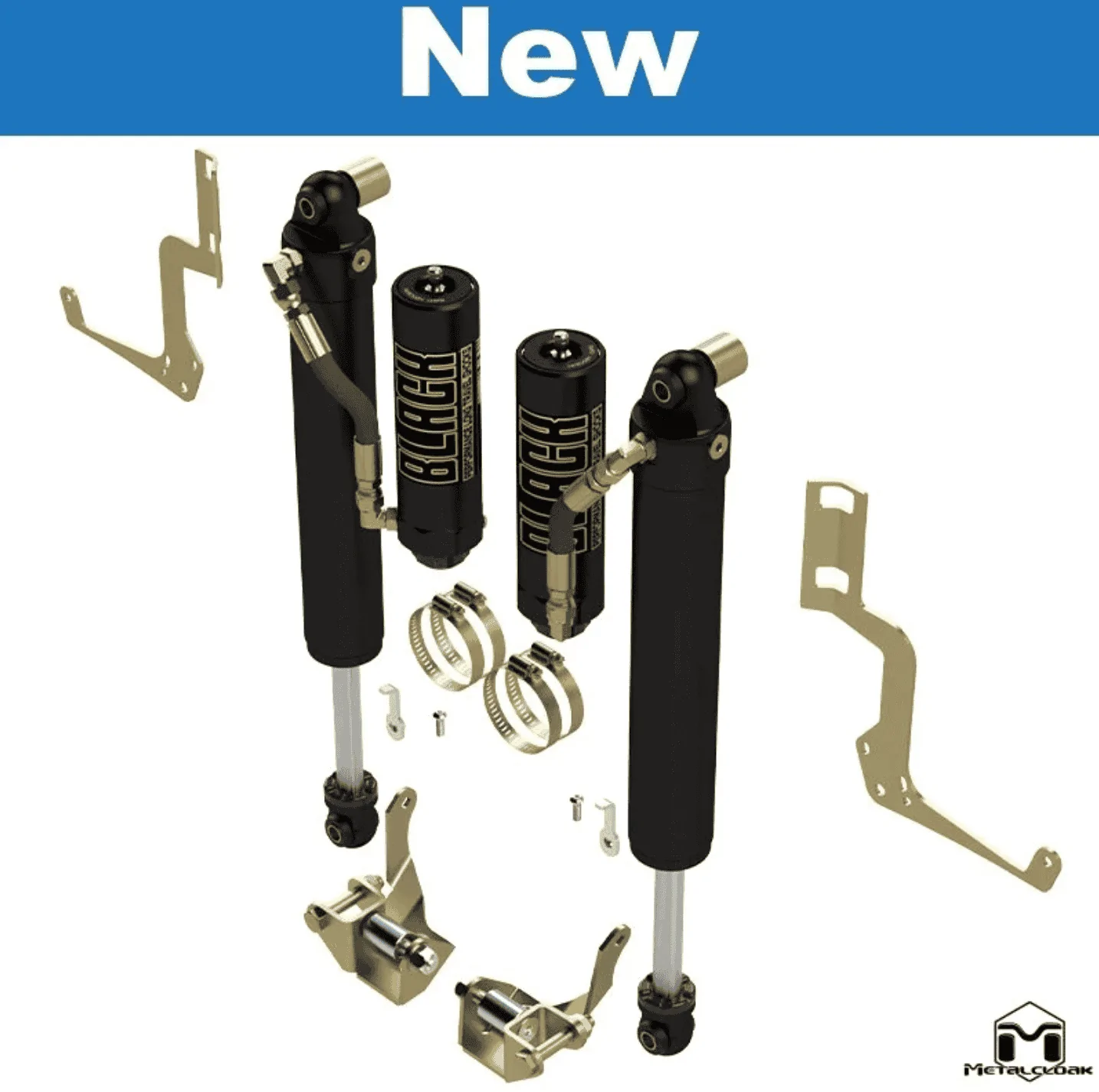 Metalcloak RockSport Blacks - Adjustable Reservoir Shocks - Now