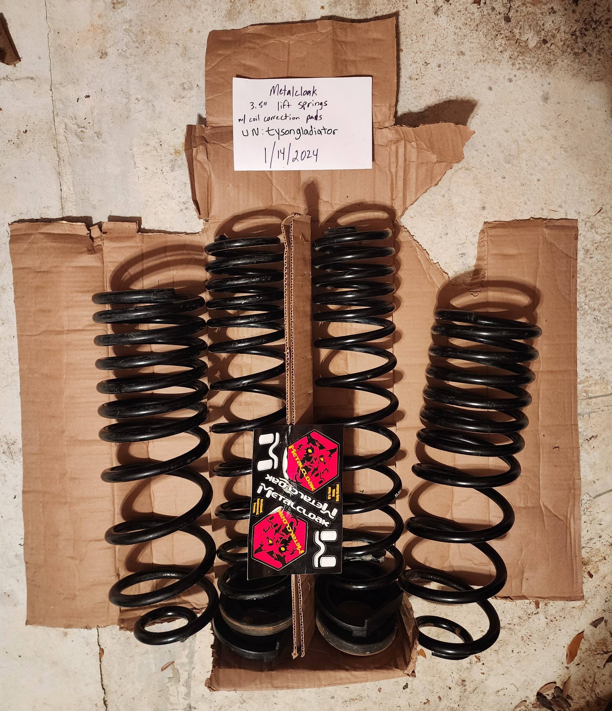 Jeep Gladiator Metalcloak 3.5" Lift Springs 1 Coil Springs