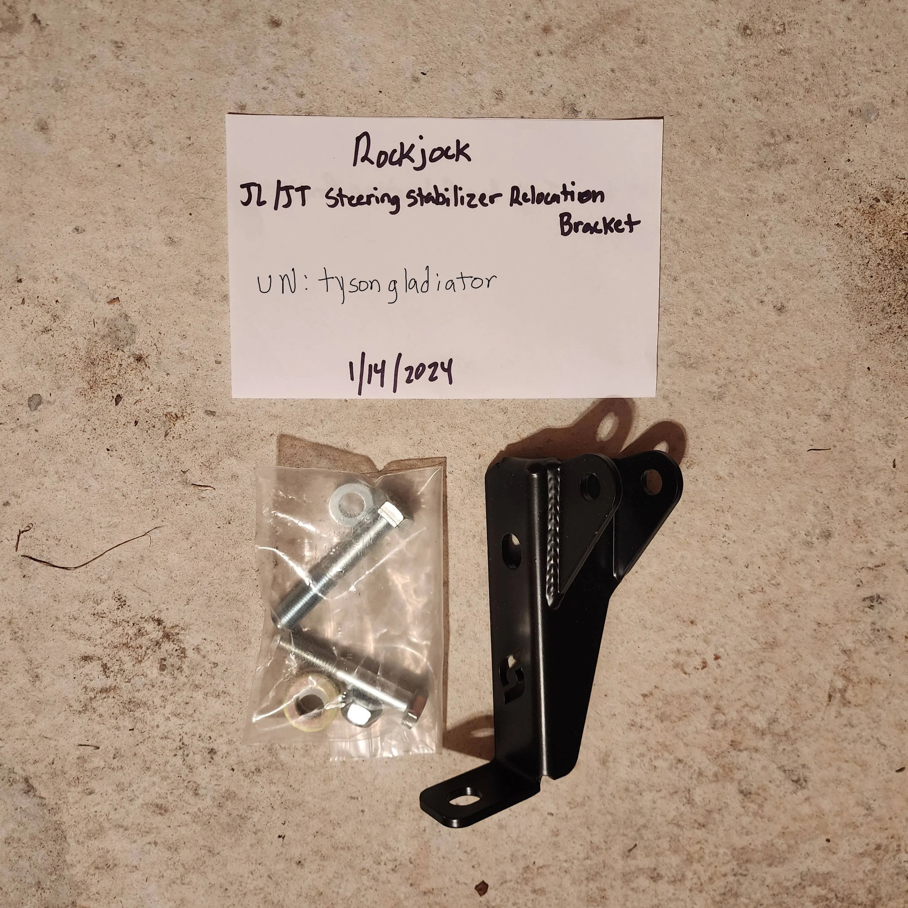 Jeep Gladiator Rock Jock Steering Stabilizer Relocation Bracket 4 Stabilizer relocation bracket