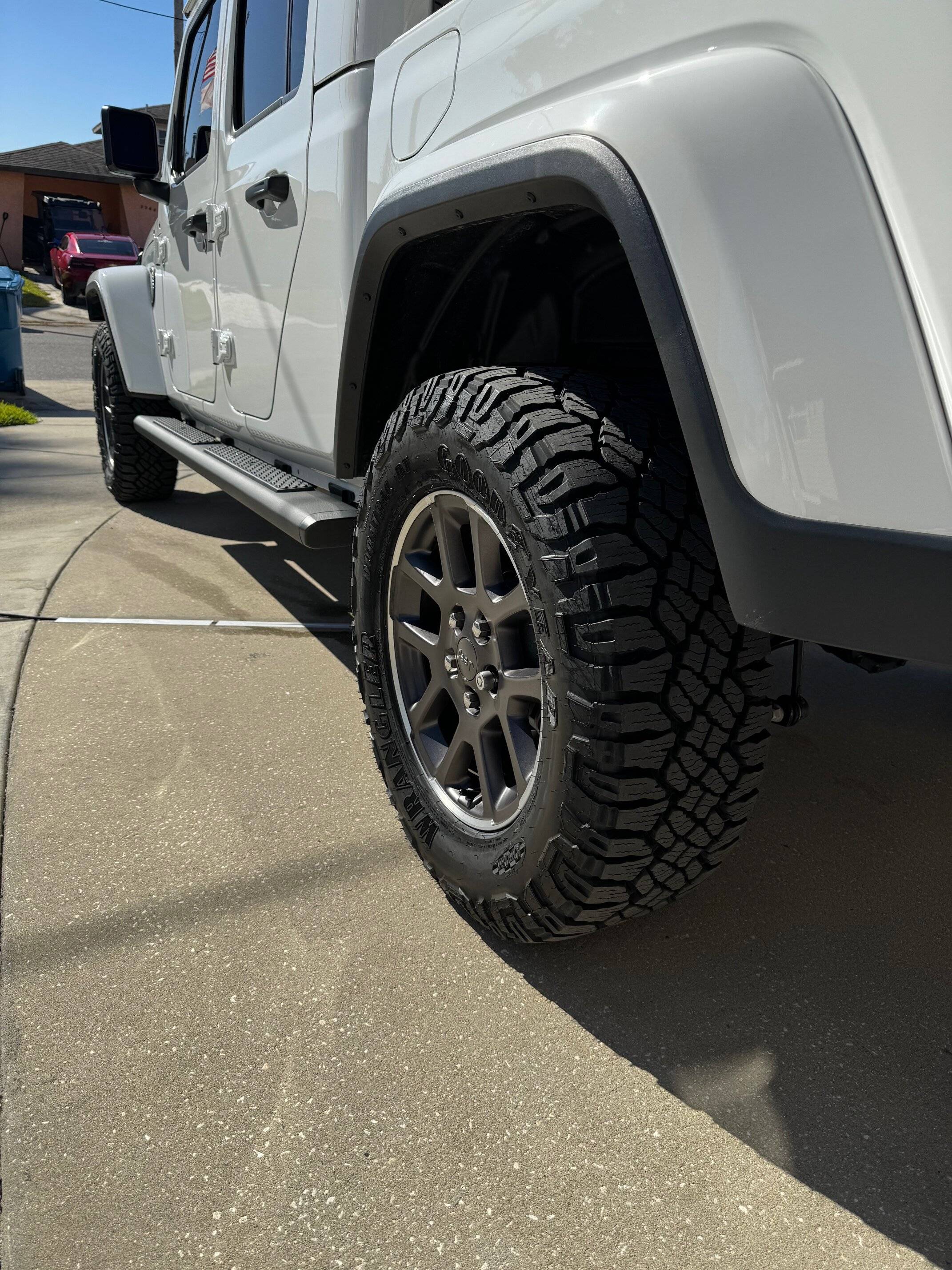Jeep Gladiator NEW Rugged Terrain Tires: Goodyear Wrangler DuraTrac RT Driver rear