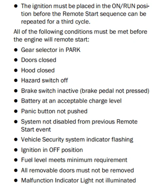 Jeep Gladiator Remote start not working? 1705518072548
