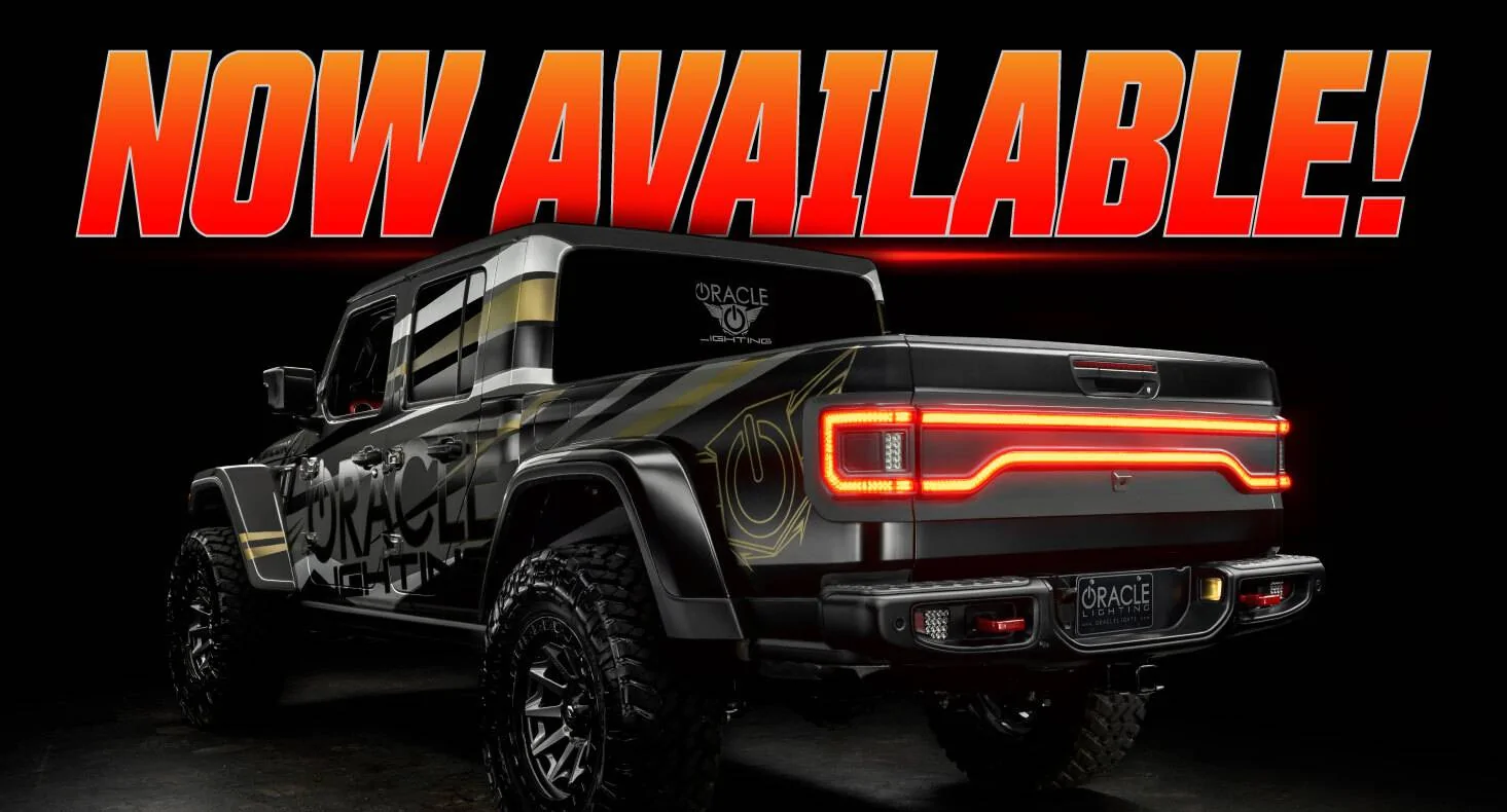 Jeep Gladiator NOW IN STOCK: ORACLE LIGHTING RACETRACK FLUSH STYLE LED TAILGATE PANEL LIGHT racetrack-na