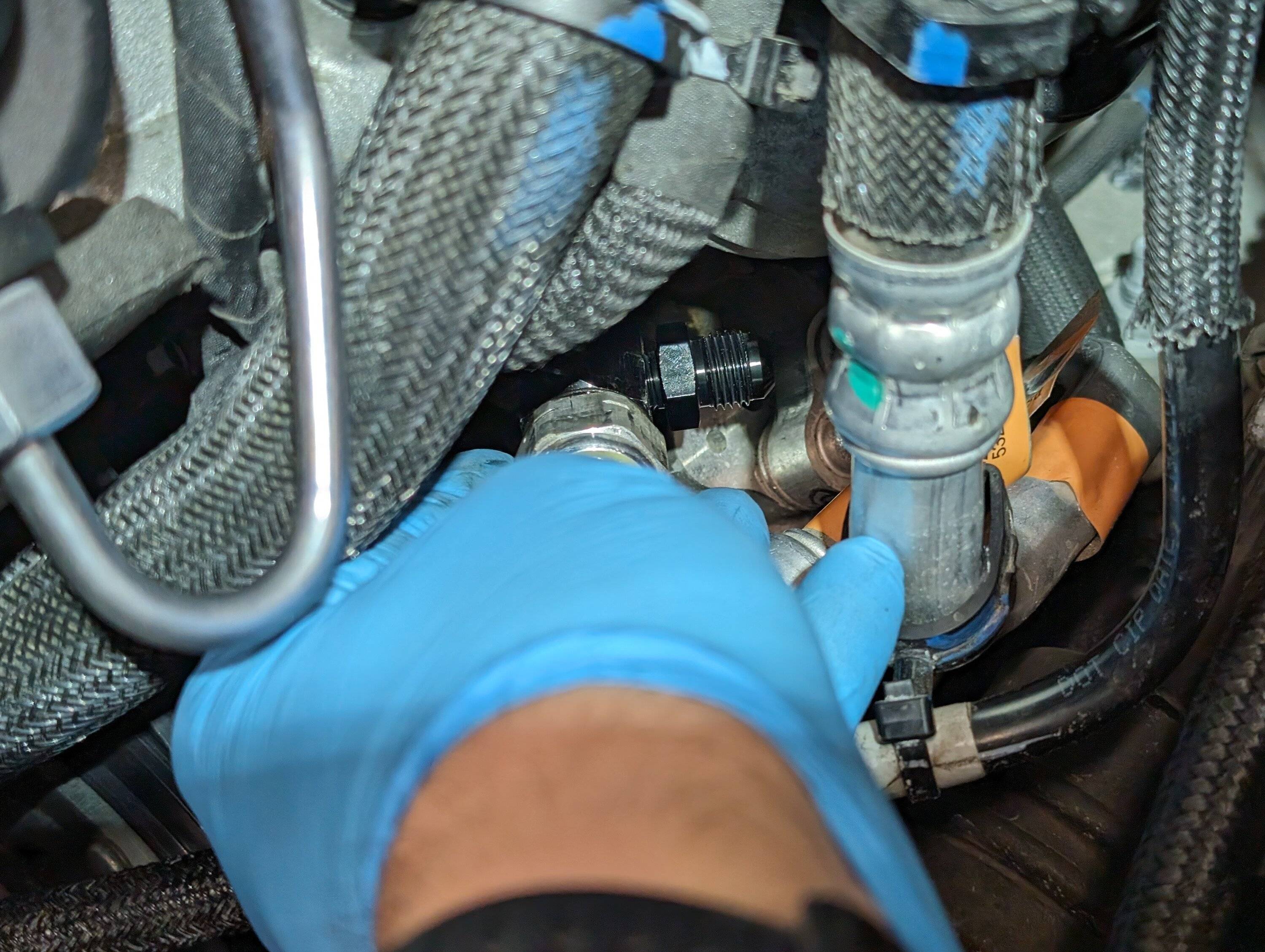 Jeep Gladiator Insane Diesel bypass filter install 2024-01-19 17.13.29