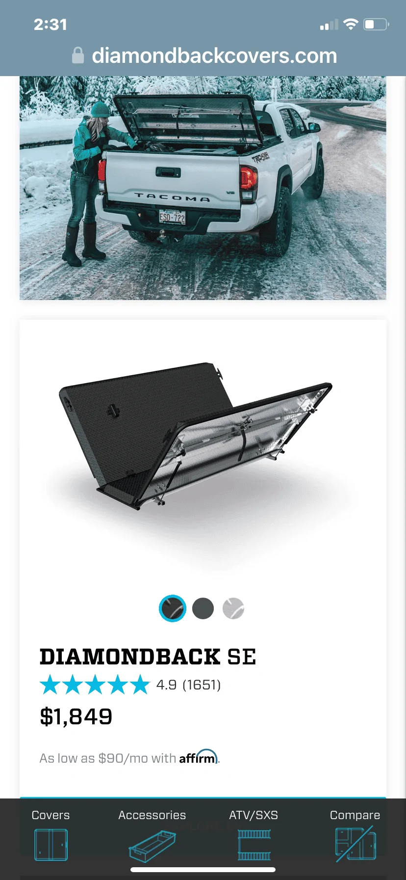 Jeep Gladiator Diamondback cover for sale $1600 IMG_6539