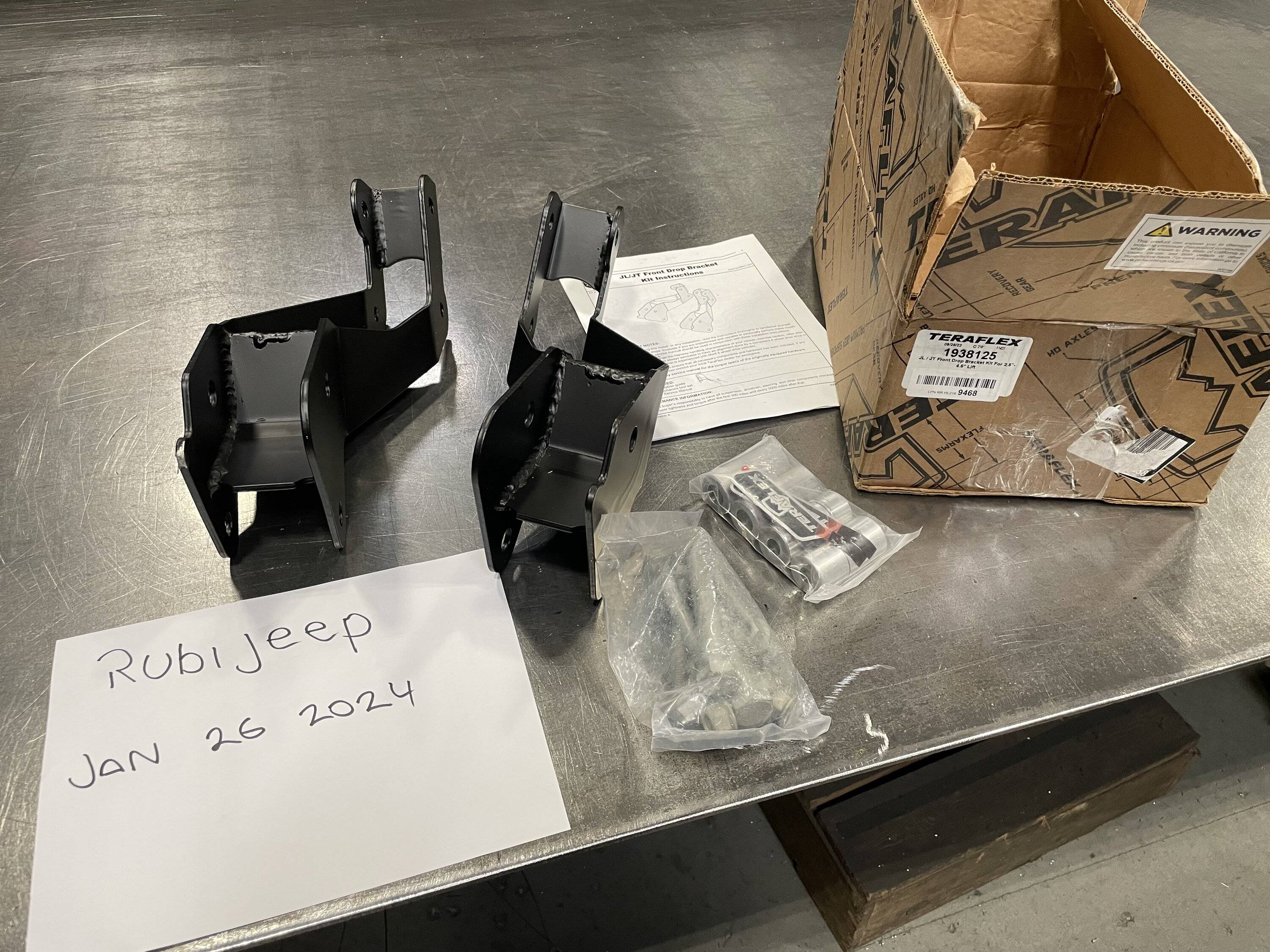Jeep Gladiator Teraflex drop bracket IMG_1640