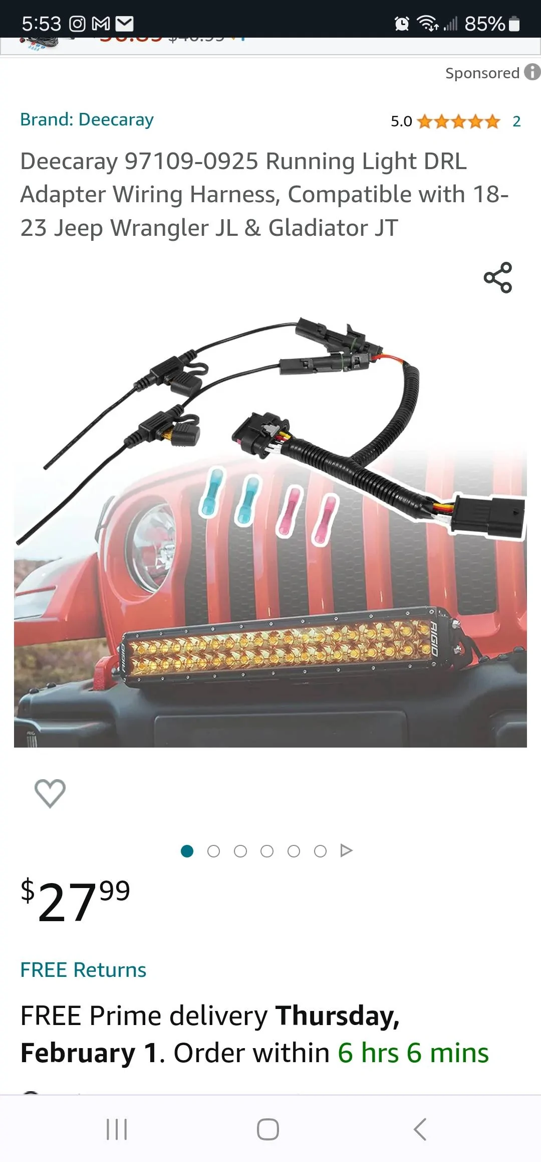 Jeep Gladiator Options for tapping into interior light switch Screenshot_20240126_175334_Chrom