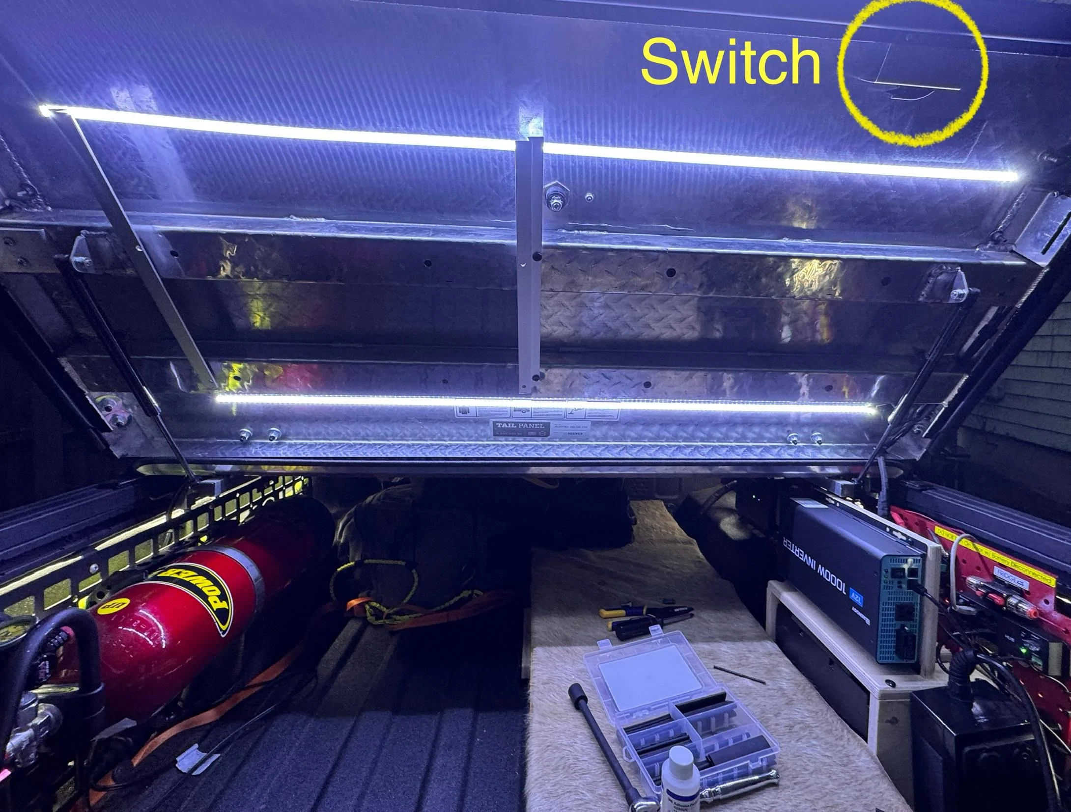 Jeep Gladiator Enhanced Bed Lighting Project IMG_2886