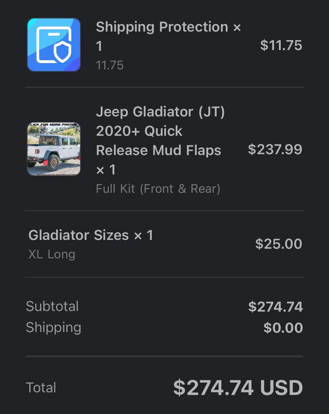Jeep Gladiator Front mud flaps for Rubicon - show me what you have IMG_3243