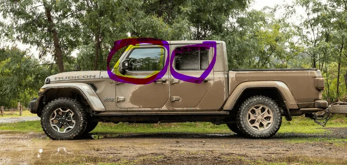 Jeep Gladiator Rain & Muddy Water Deflectors for Mirrors or Doors Jeep Windows