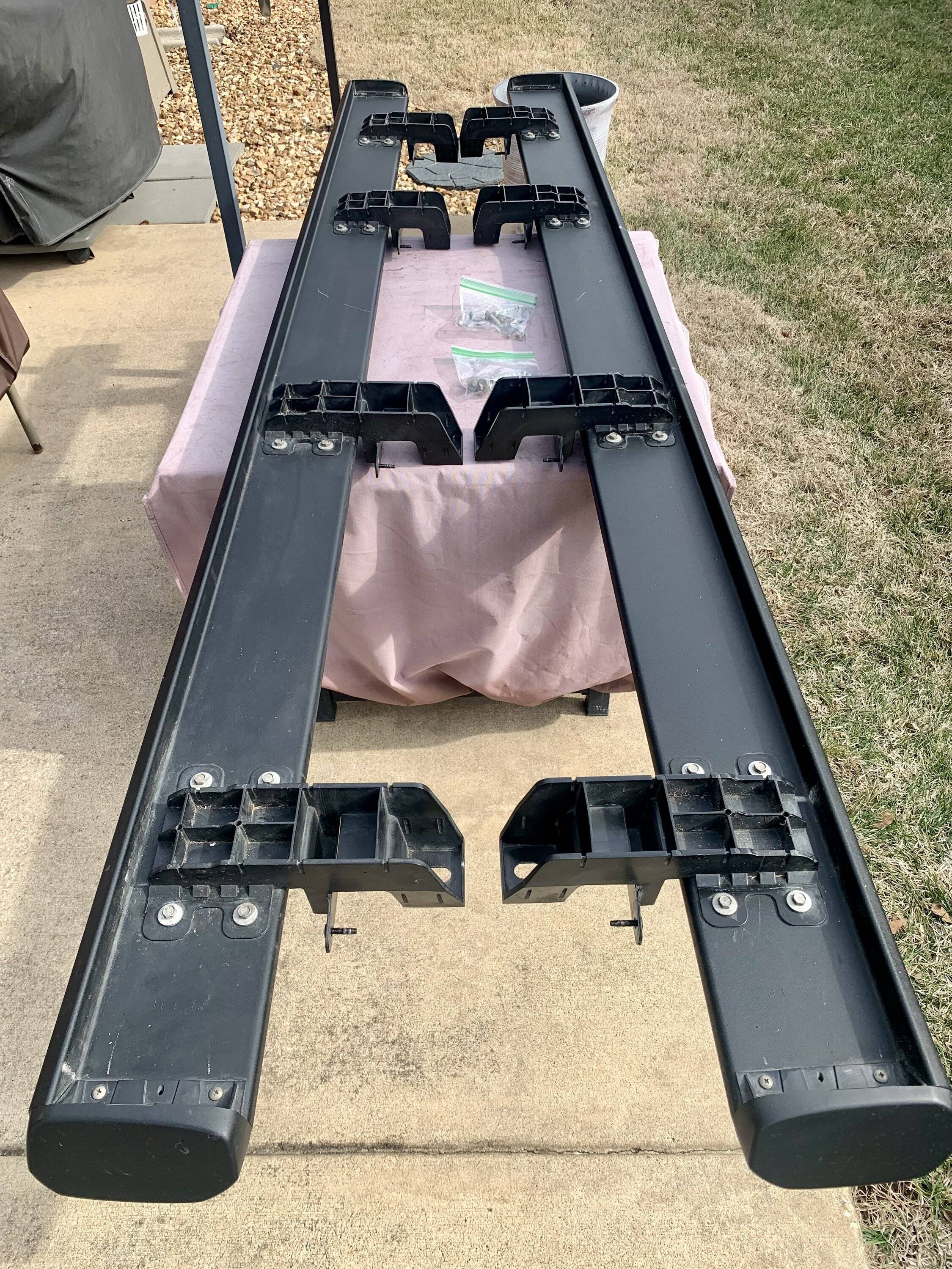 Jeep Gladiator Gladiator Factory Tubular Side Steps (BLK Alum) Jeep Side Steps Back