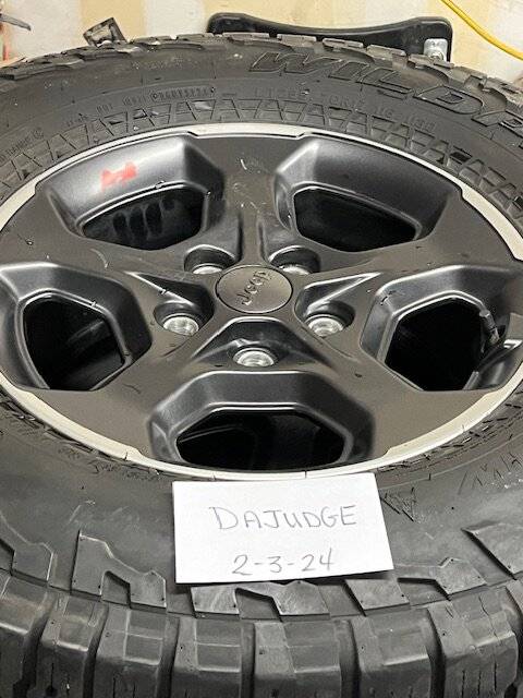 Jeep Gladiator For Sale: Full Set of OEM Rubicon Wheels and Tires username-date