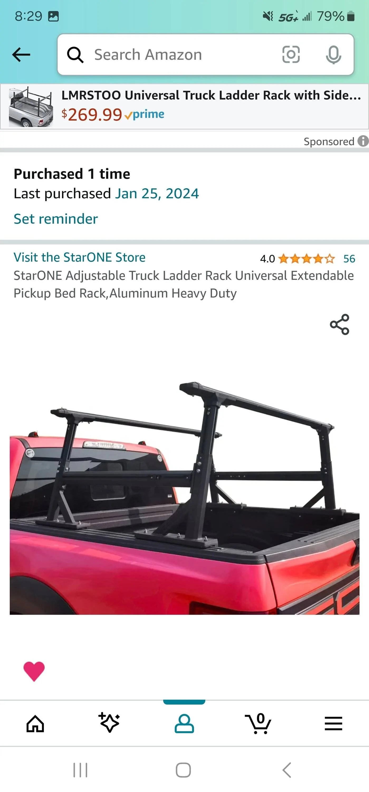 Jeep Gladiator Roof Rack with BAKFlip MX4 Tonneau Cover Screenshot_20240203_202936_Amazon Shopping