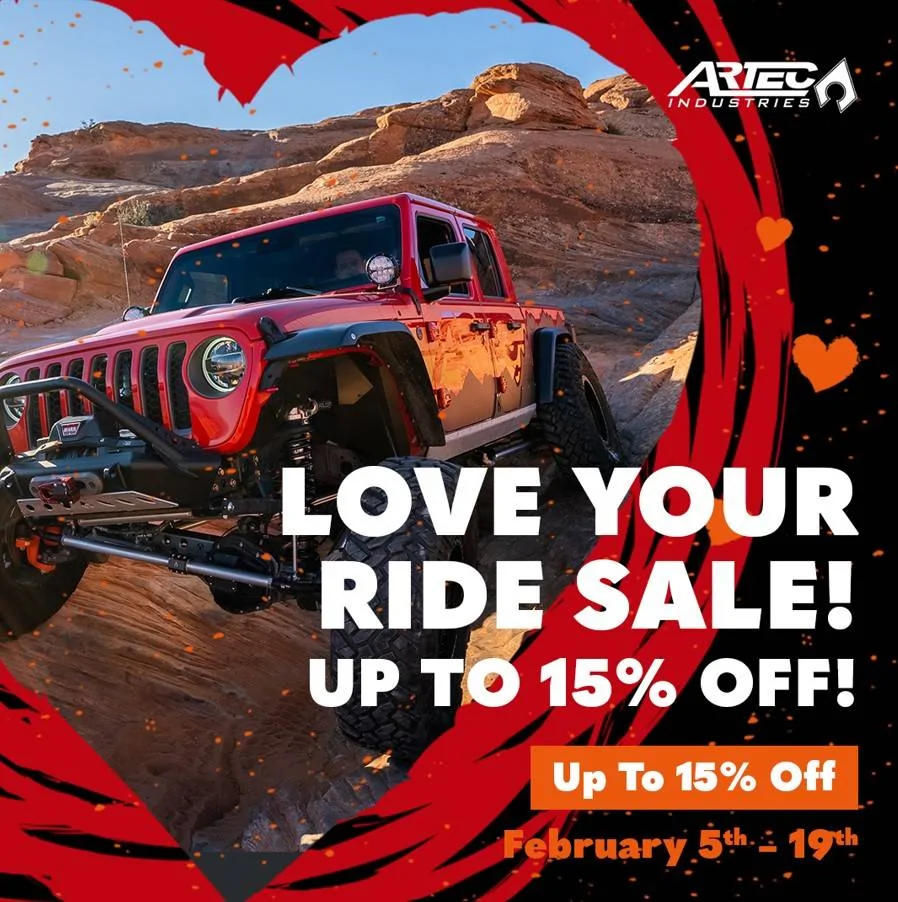 Jeep Gladiator Get Ready to Love Your Ride Even More - Artec Industries  Love Your Ride Sale Starts Now ! Screenshot 2024-02-05 081507