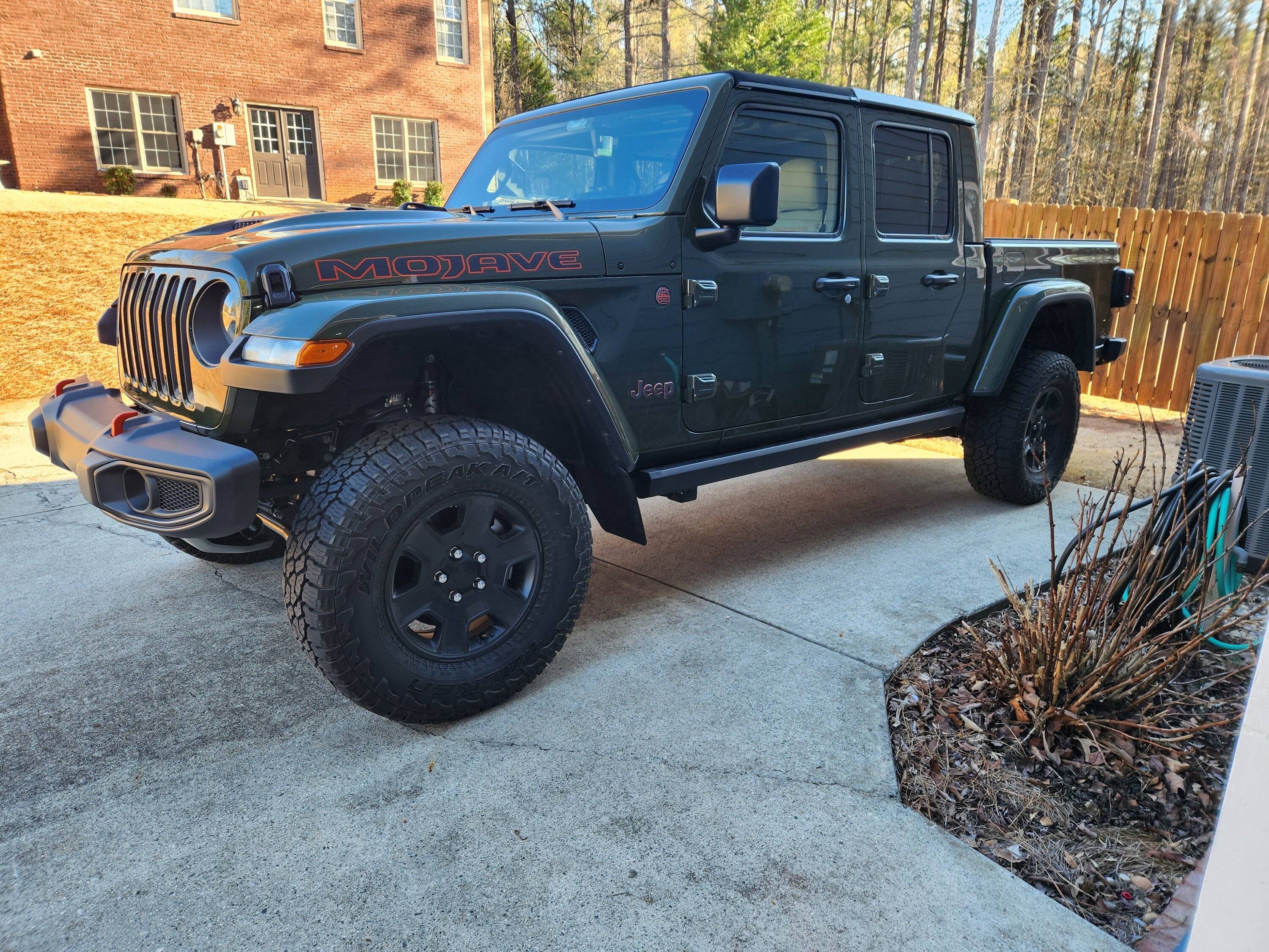 Jeep Gladiator Mojave with 2 inch AEV Lift w/ stock tires -- looks silly? 20240206_161822