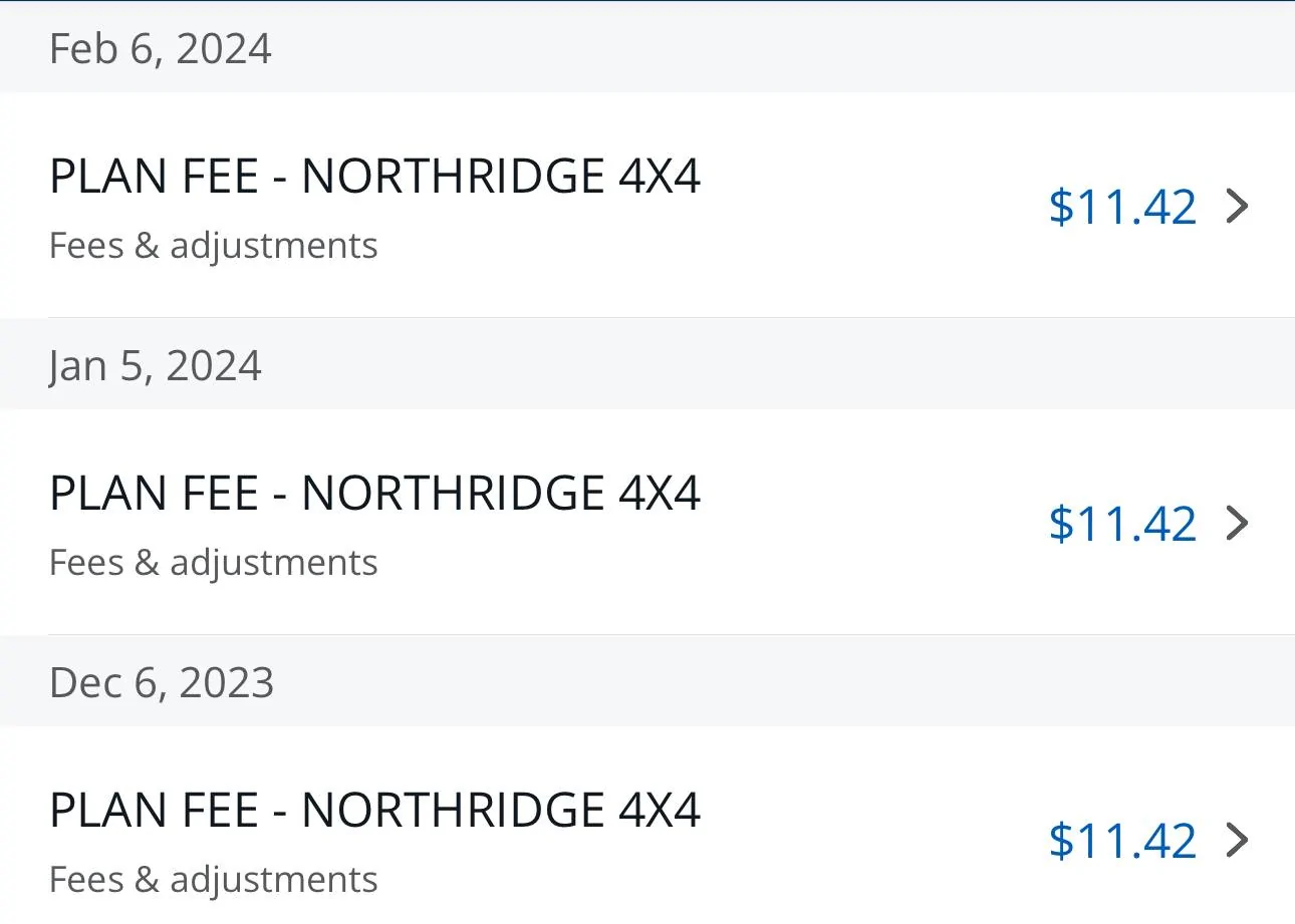 Jeep Gladiator Monthly Fee being charged? IMG_2619