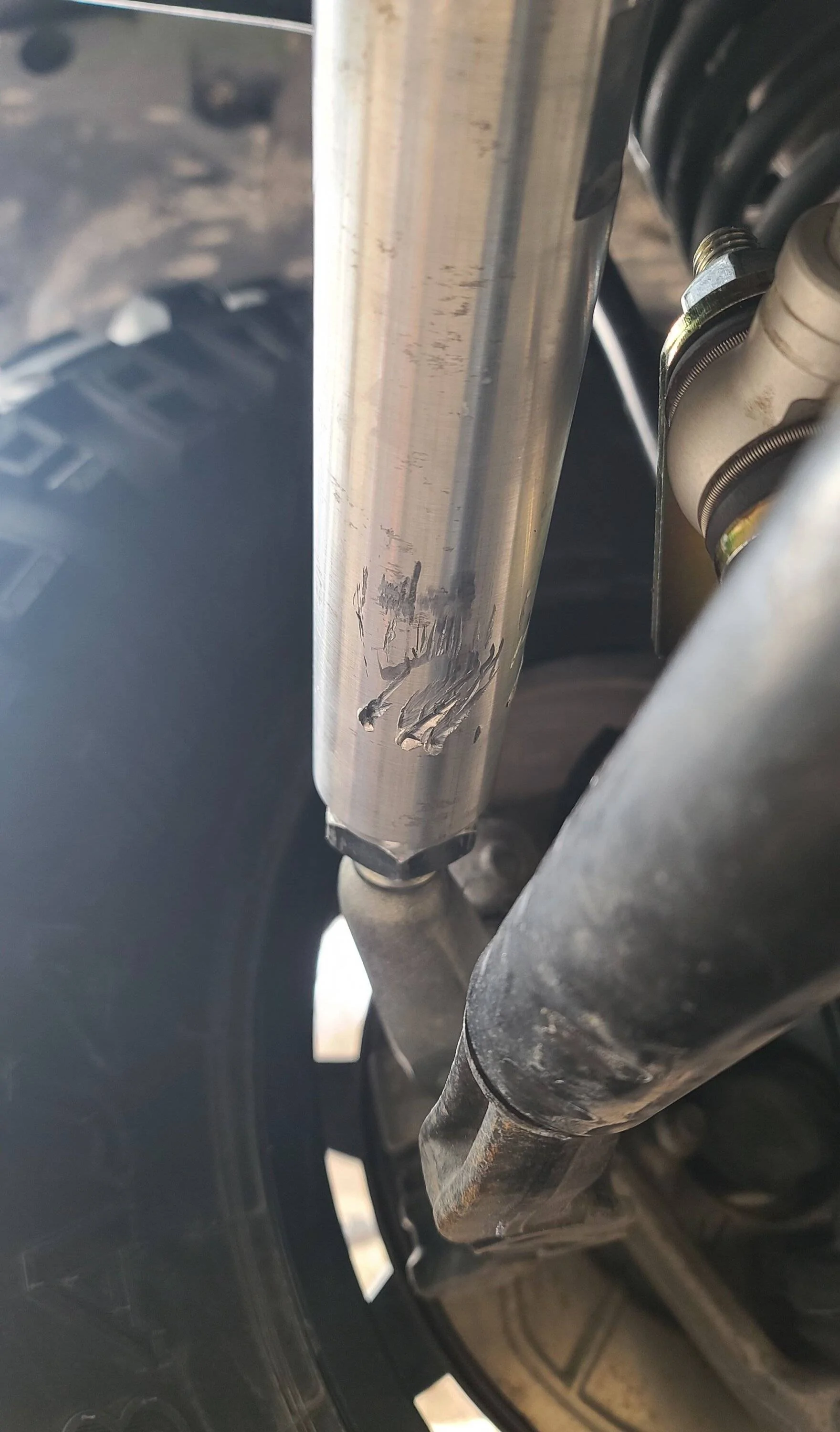 Jeep Gladiator Rock Krawler drag link hits flipped stabilizer. 20240210_150351