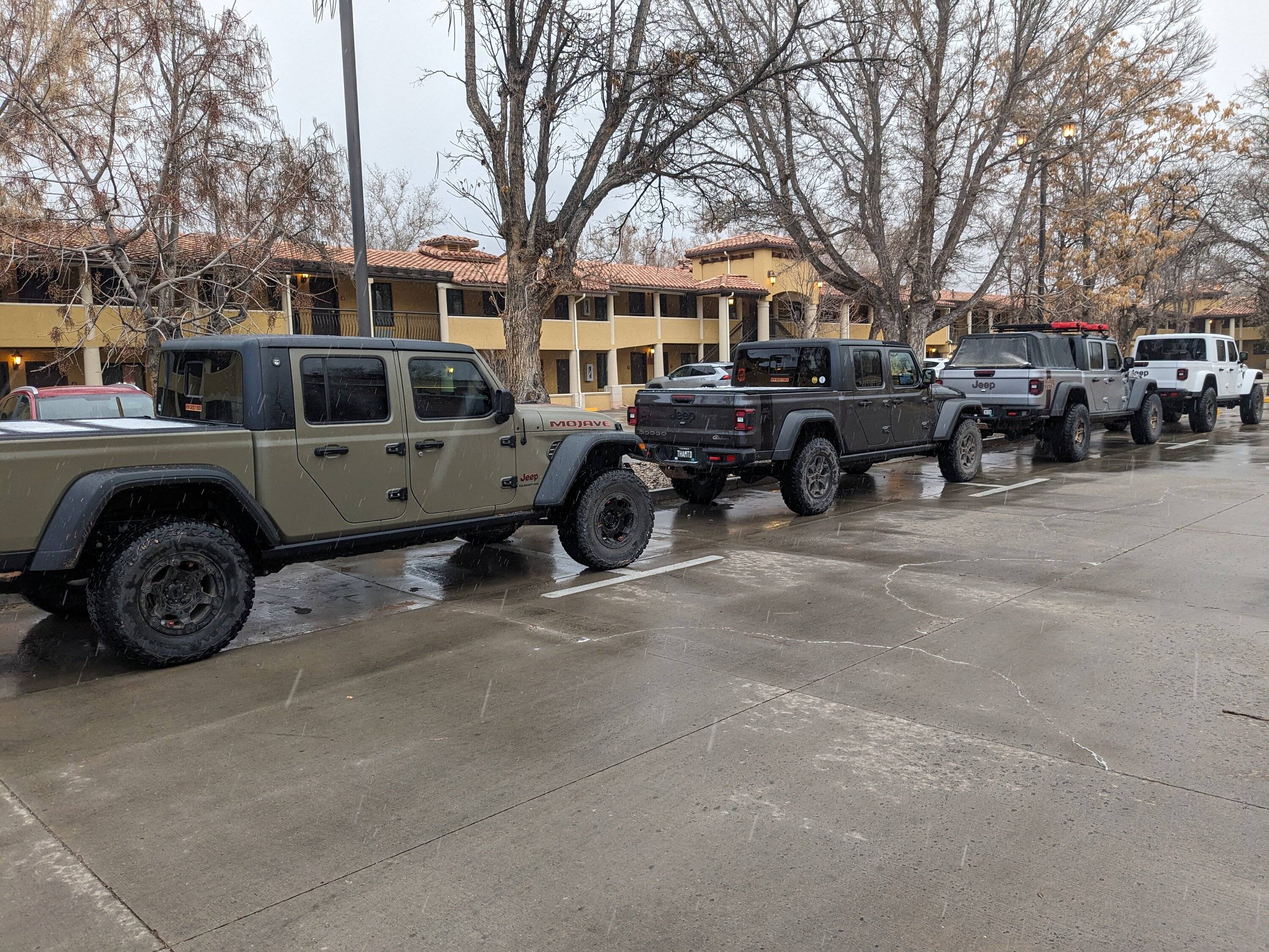 Jeep Gladiator Jeeps Parking Next To Jeeps PXL_20240211_001616880