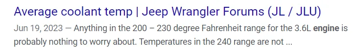 Jeep Gladiator 3.6 Pentastar coolant temp 222 degrees at idle Screenshot 2024-02-11 204009