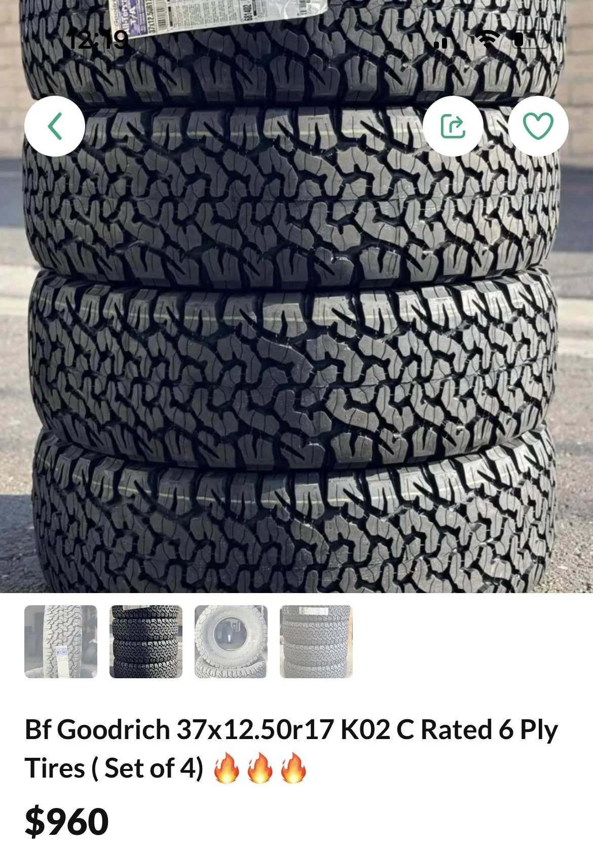 Jeep Gladiator Old post about Kanati Mud Hogs LT315/70R17 121/118Q E on Walmart $125 IMG_6079