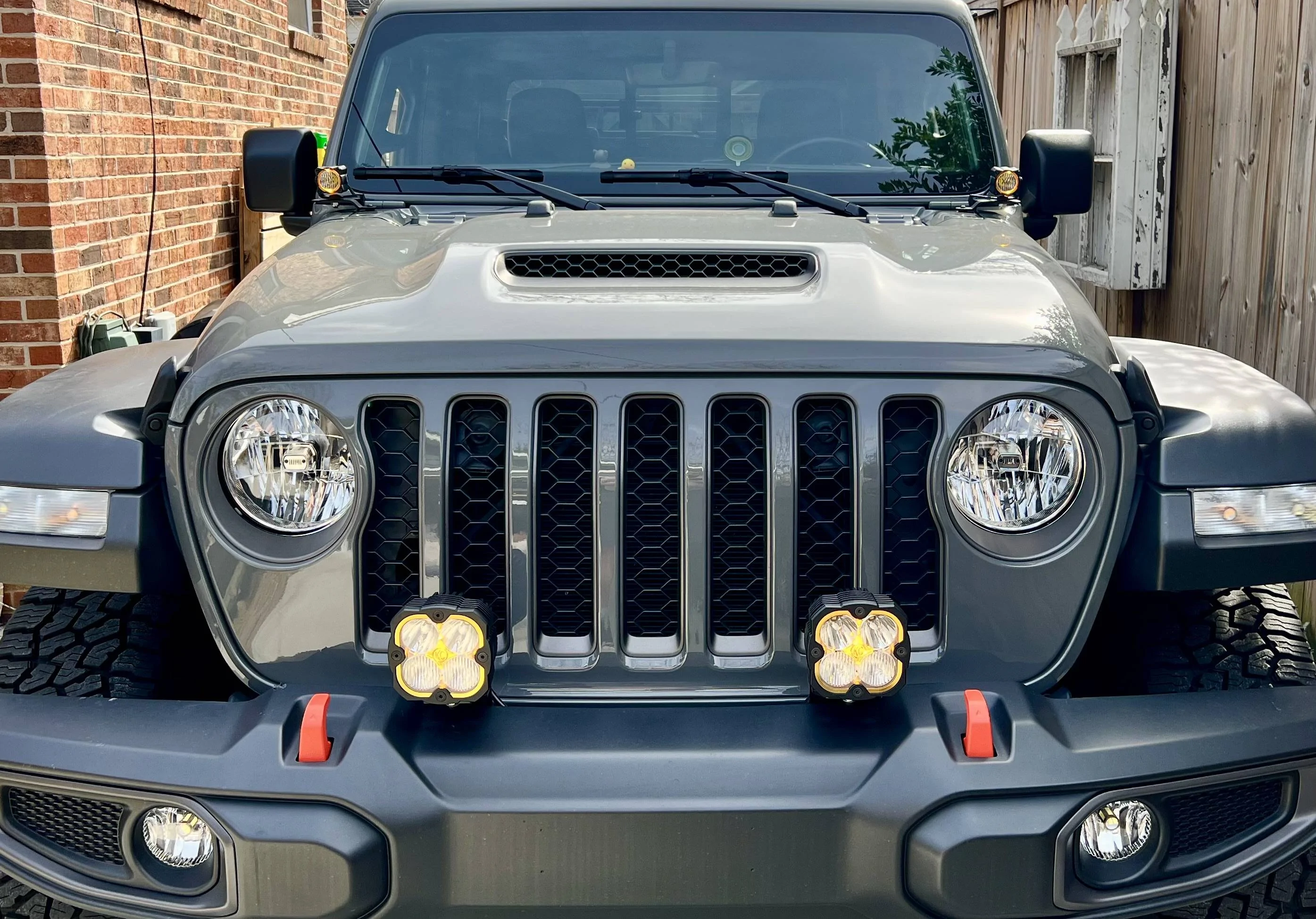 Jeep Gladiator Added some KC Flex Era 4s to my factory Mojave bumper IMG_1553