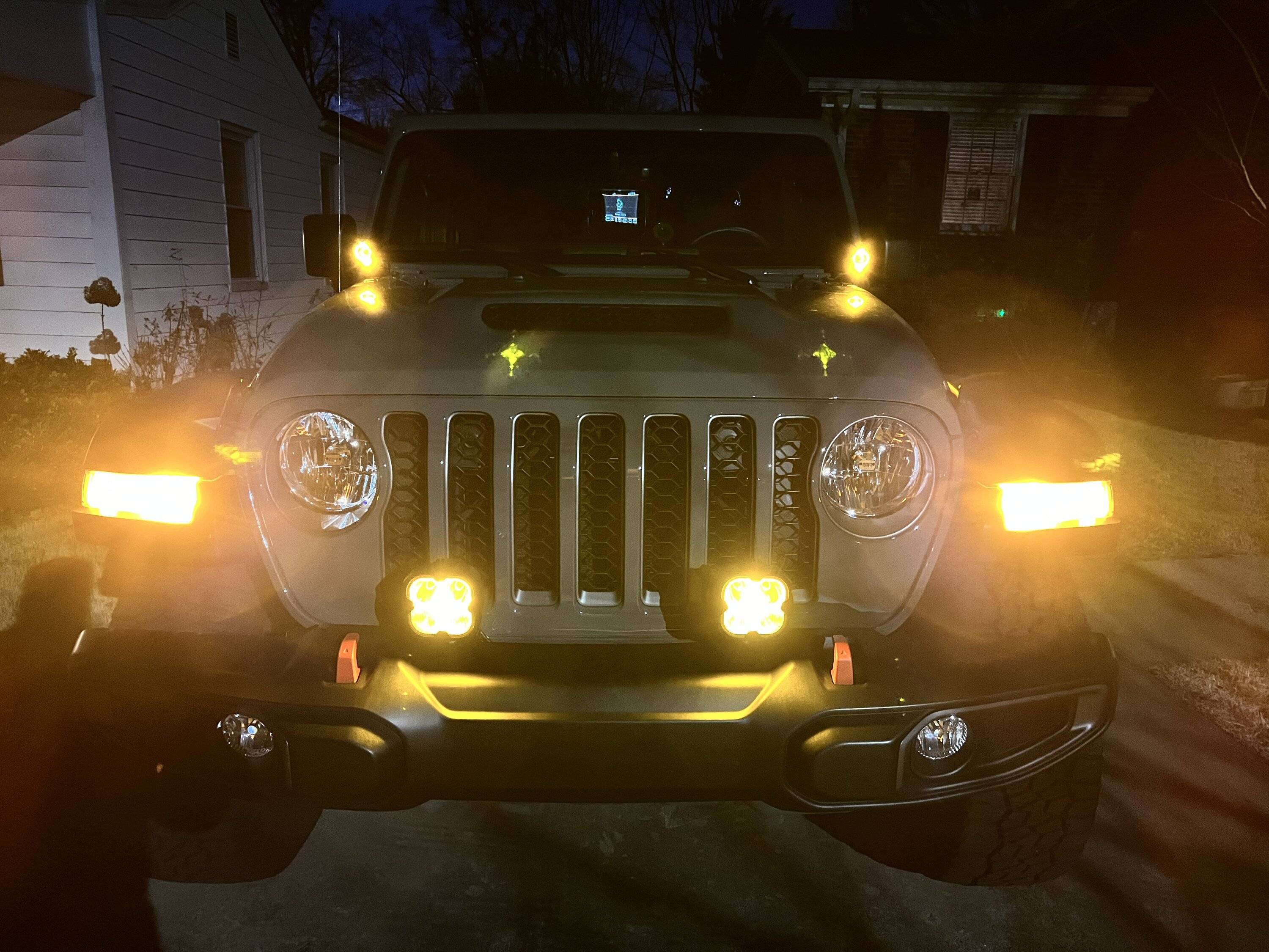Jeep Gladiator Added some KC Flex Era 4s to my factory Mojave bumper IMG_1558