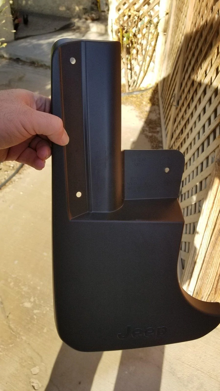 Jeep Gladiator Mopar rear mudflaps not fitting.. what am I missing? 20191001_165547