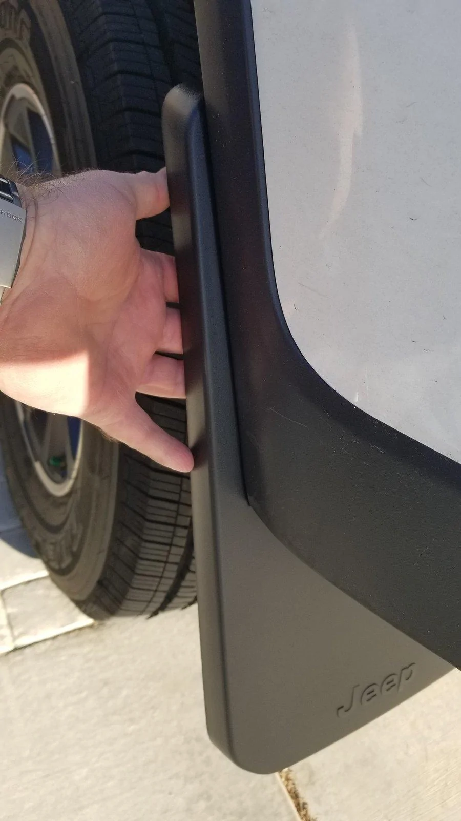 Jeep Gladiator Mopar rear mudflaps not fitting.. what am I missing? 20191001_165447