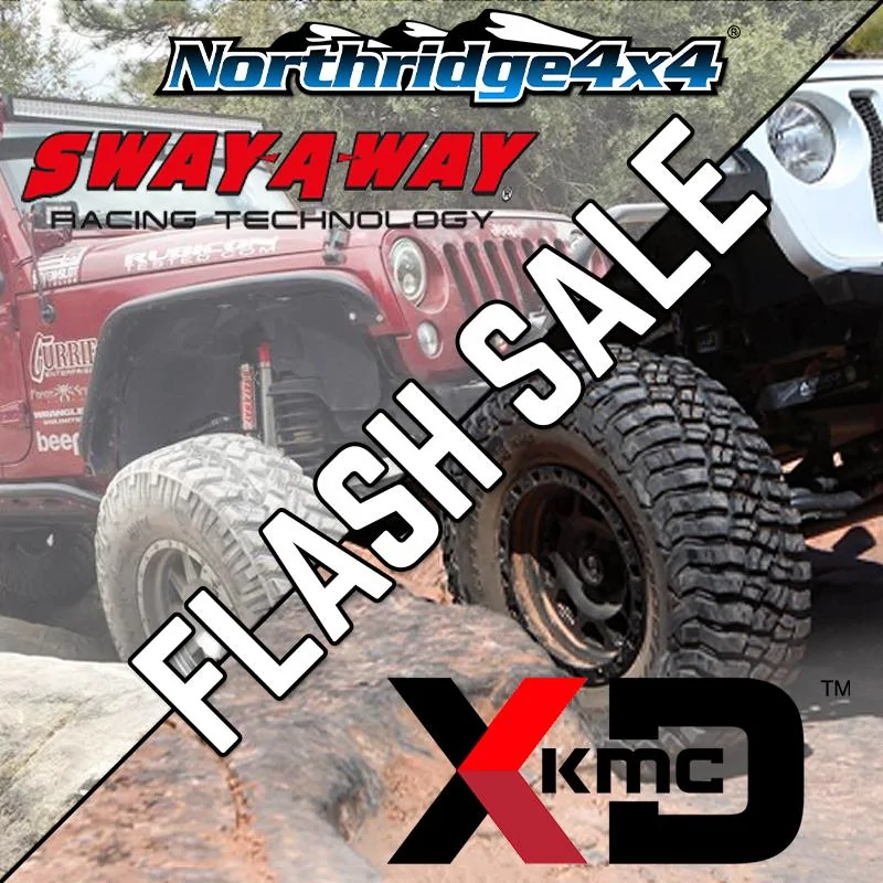 Jeep Gladiator Weekend Flash Sale - KMC Wheels and Sway-A-Way shocks KMC_SwayAway_FlashSal