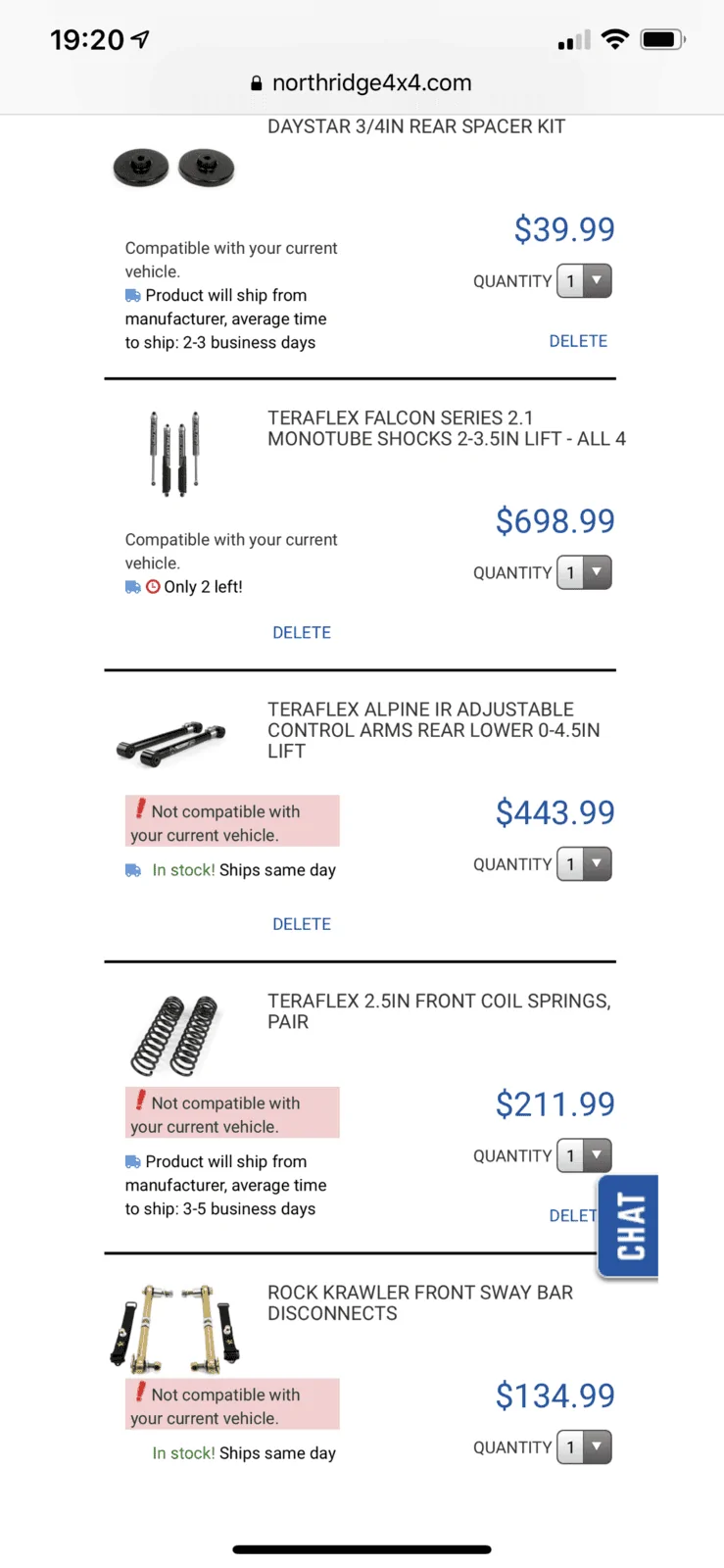 Jeep Gladiator Gladiator Lift Kits 5249E077-9604-46B0-831B-8D5505635067