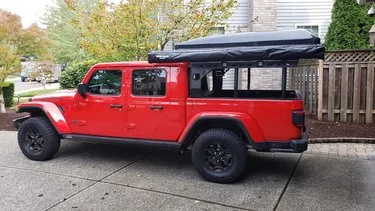 Jeep Gladiator Added Fab Fours JT Overland Rack, Rhino Batwing and iKamper. 36971-568cedc2eb6f38c3aacd74bf8c6c6588