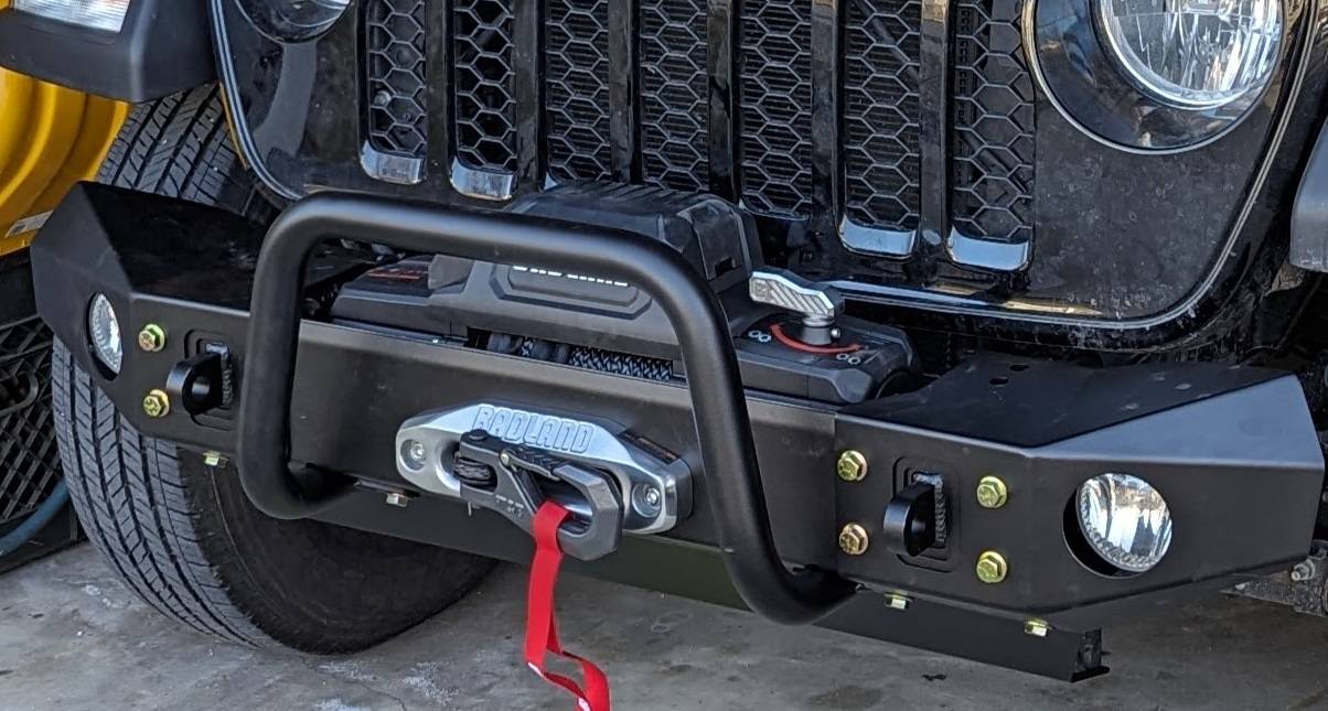 Jeep Gladiator Cover that winch, or let the elements have their way with it? ExposedWinchLine