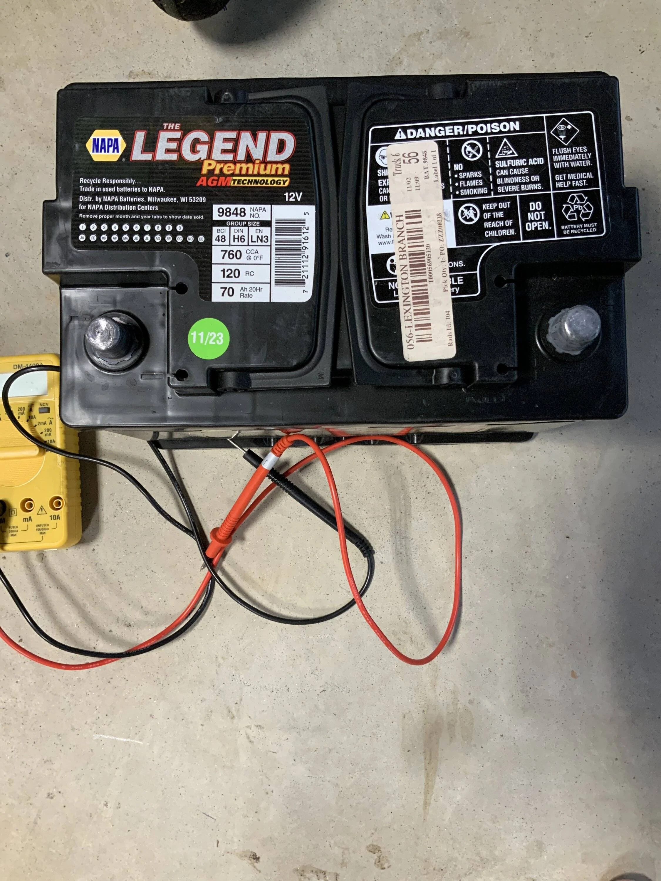 Jeep Gladiator New Legend battery bought today is reading 6.29v imag