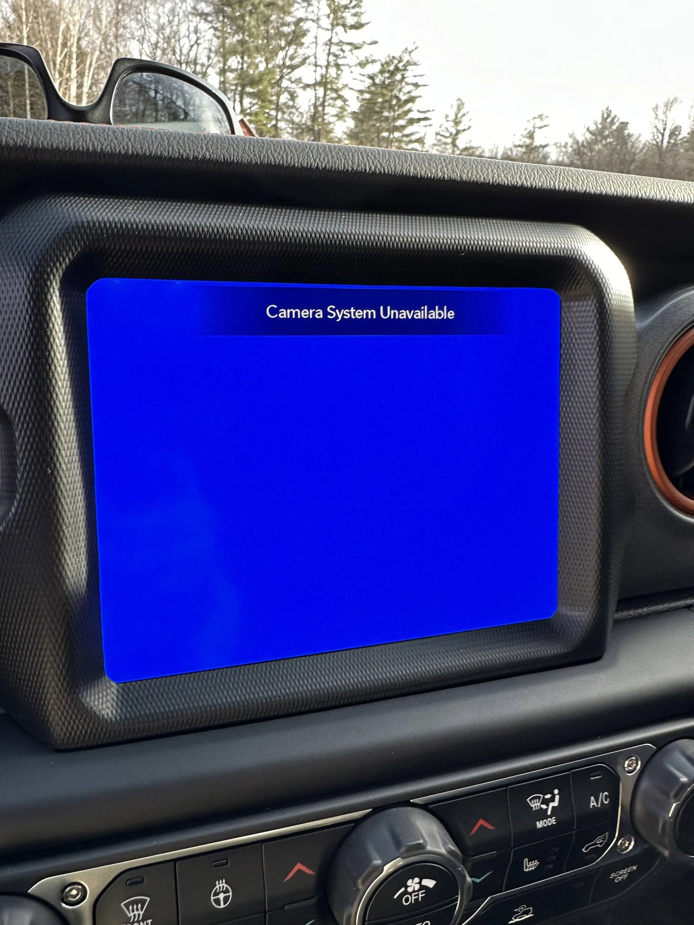 Jeep Gladiator Blue screen backup camera IMG_0920