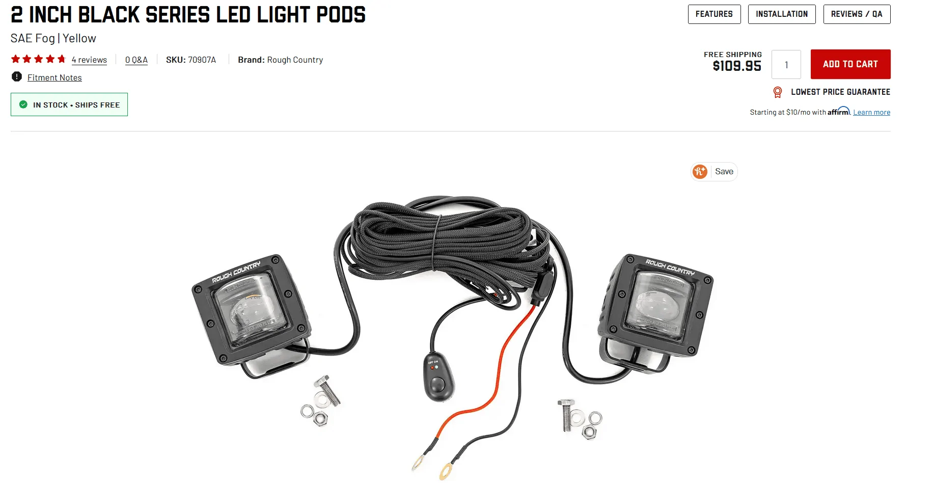 Jeep Gladiator 3 inch cube fog-pattern light recommendations? 1708842114749