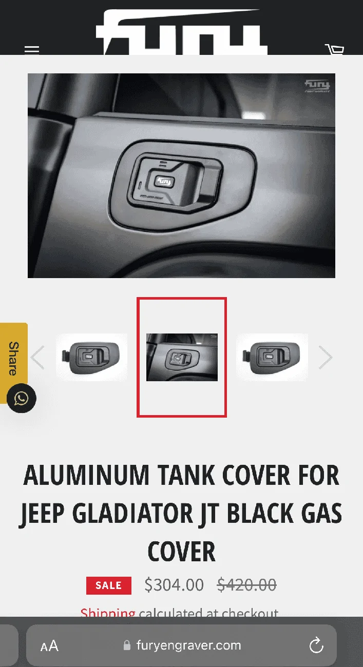 Jeep Gladiator Fuel door concern IMG_3550