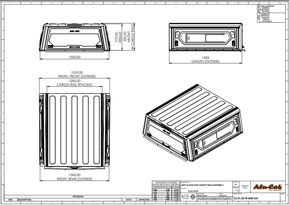 Jeep Gladiator Alu-Cab Contour Canopy Roll Call - not Camper Screenshot 2024-02-26 190651