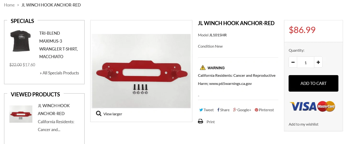 Jeep Gladiator OEM Steel Bumper fairlead plate (to cover bumper holes) Captur