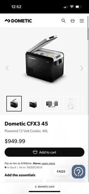 Jeep Gladiator Dometic cfx 45 IMG_0656