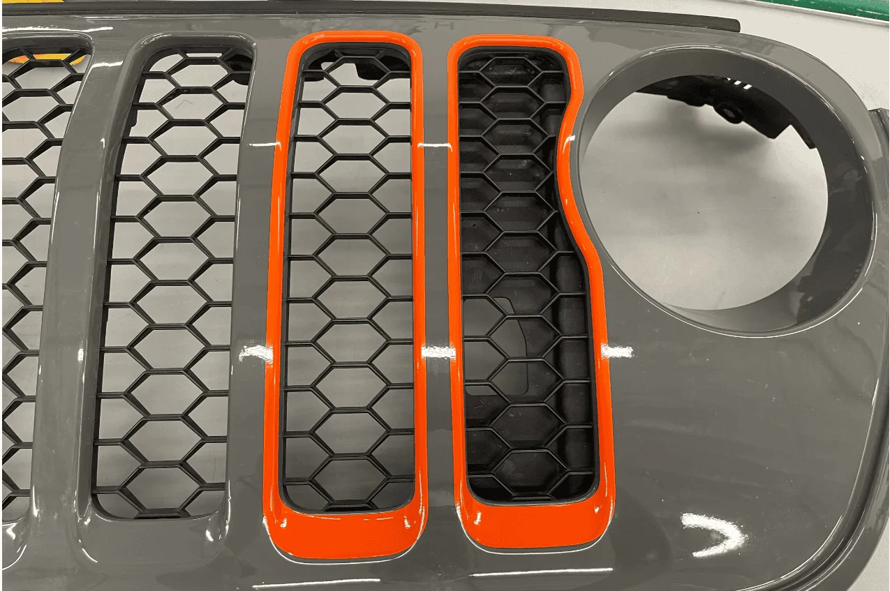 Jeep Gladiator ? Jeep Gladiator Sport, Sport S and Willys Grill Pinstripe Inlays (Single Piece Grill - No Trim Rings) Jeep Sport, Sport S and Willys pinstripe inlay grill